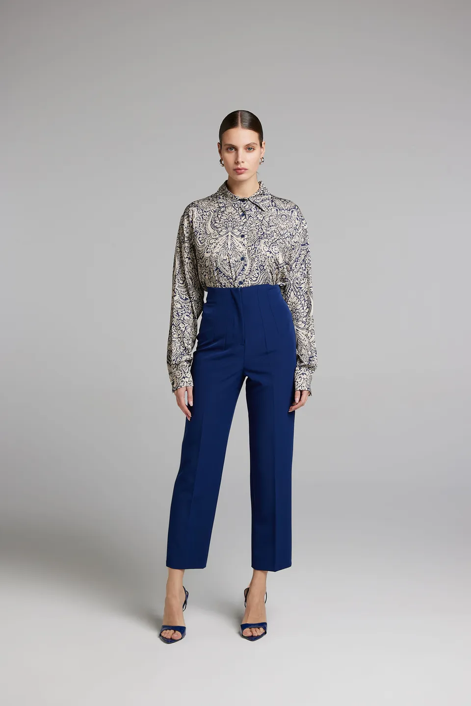 Sarah Chole 21280 camicia fantasia fluido elasticizzato