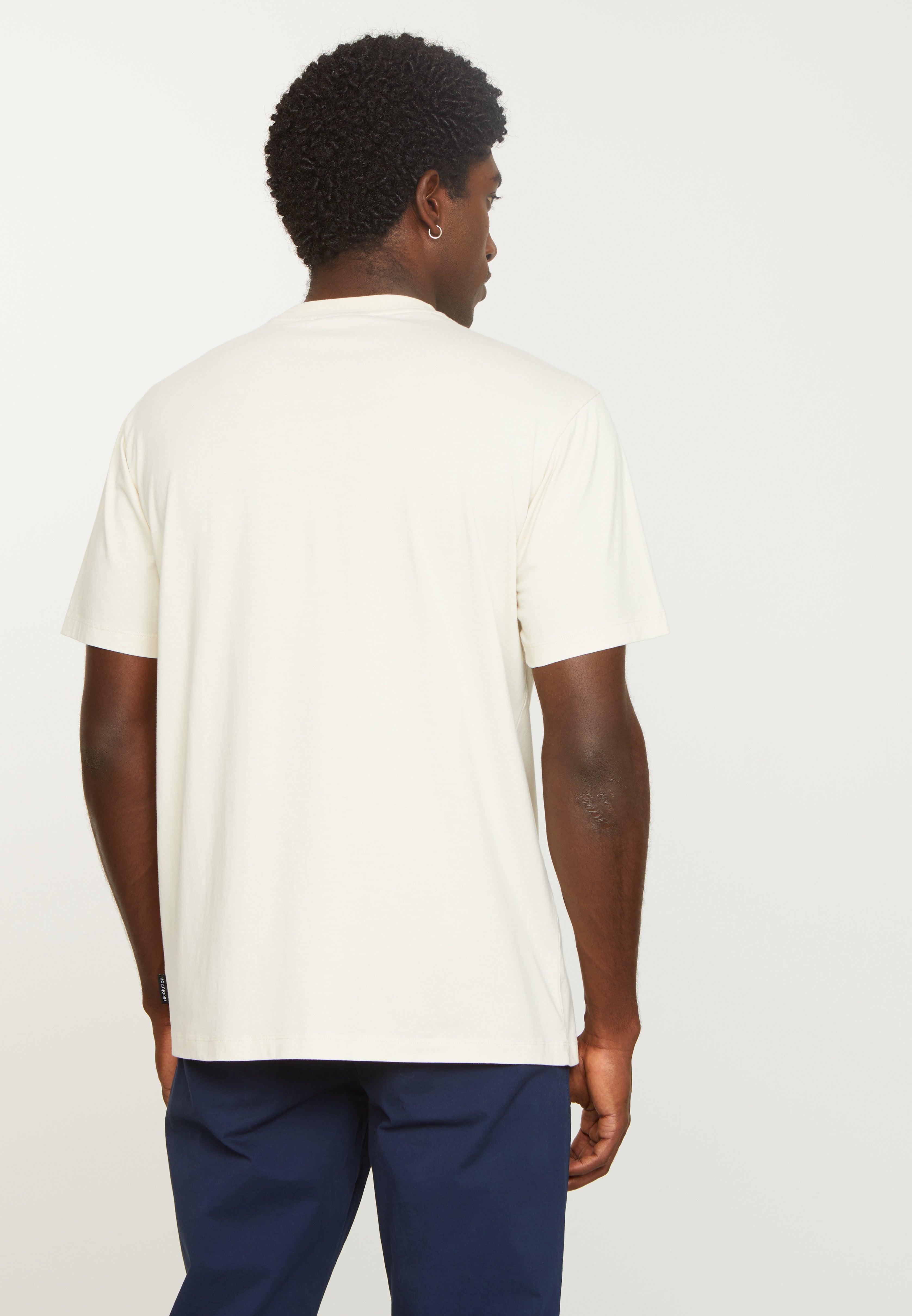 Recolution Aposeris t-shirt uomo bianco in cotone bio