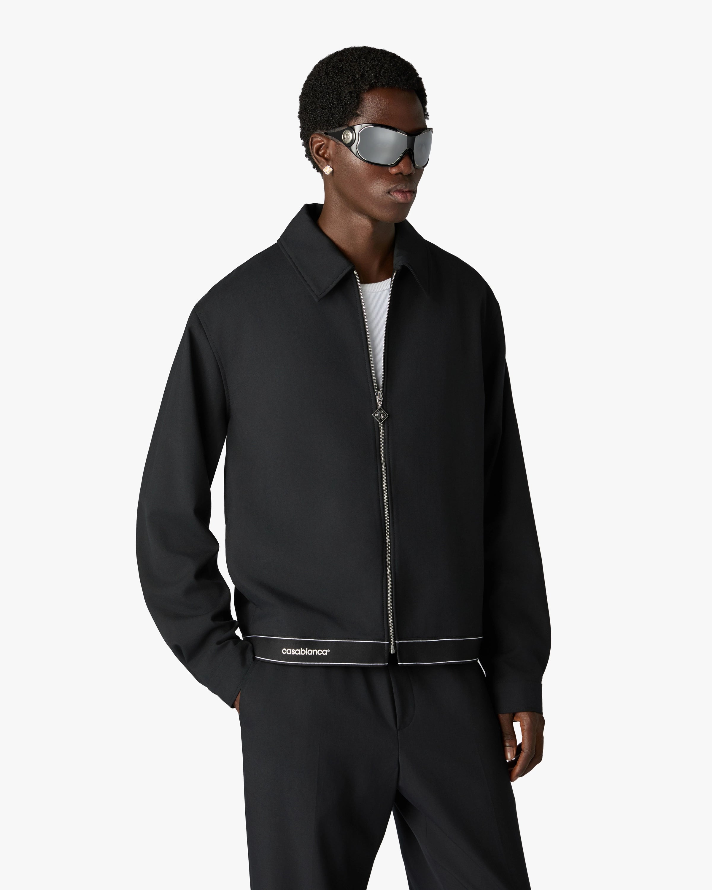 Casablanca Tailored Sports giacca nera lana