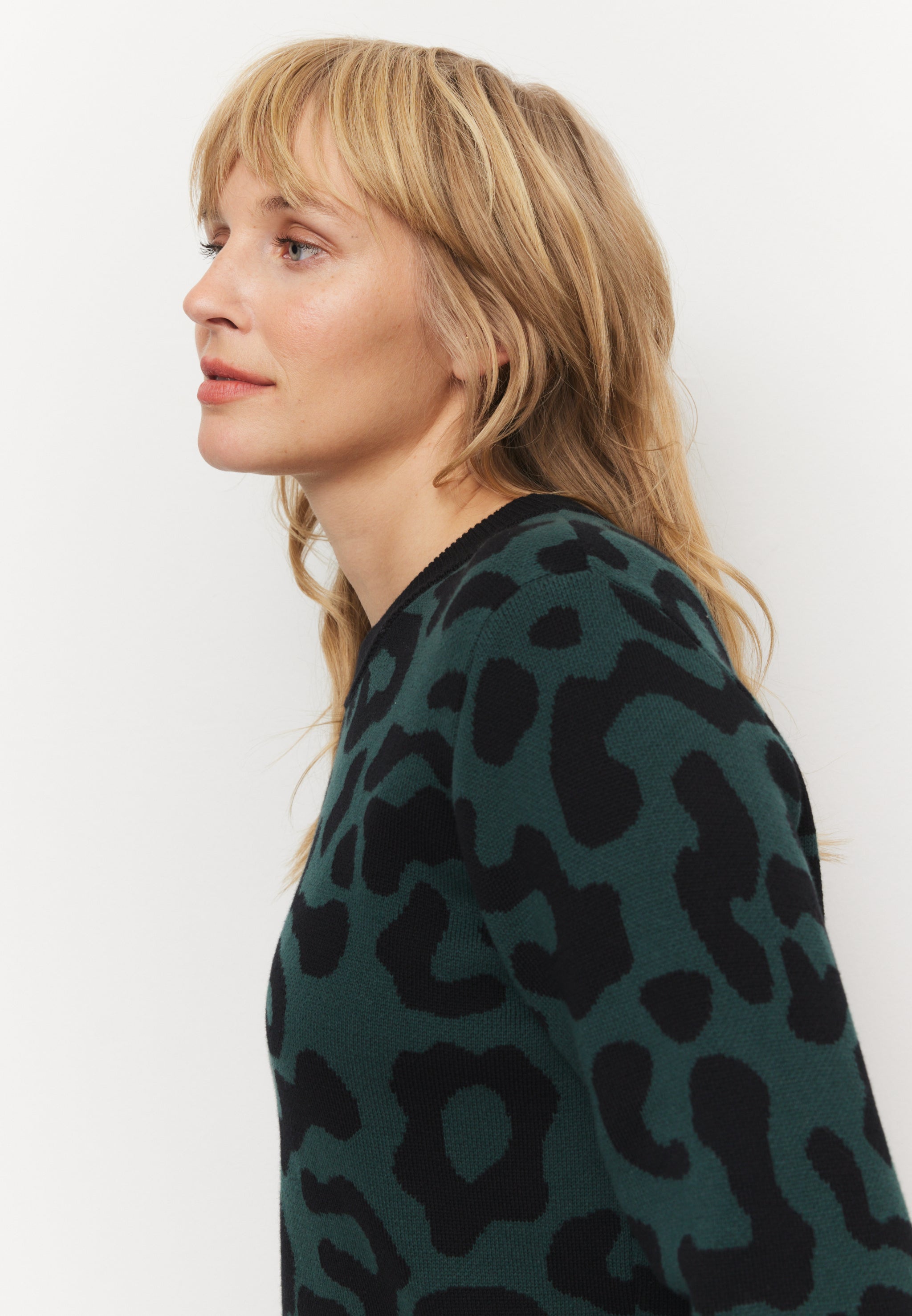 Recolution Pistia Leo pullover donna verde cotone bio