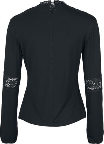 Gothicana by EMP maglia nera pizzo taglia L maniche lunghe