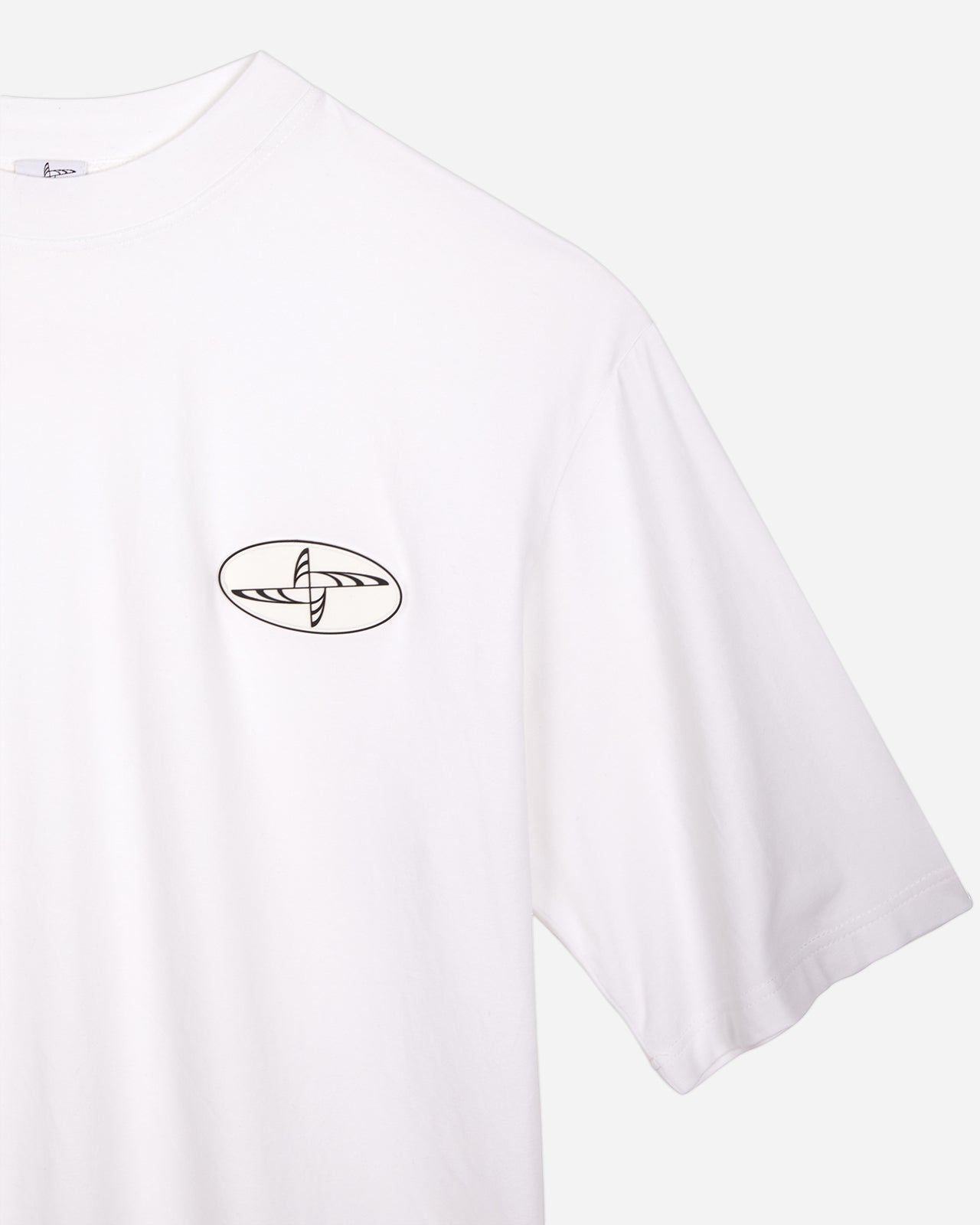 Noskra Logo t-shirt bianca cotone patch cucita