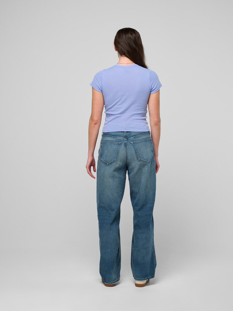 Maui and Sons Script maglietta donna costine elasticizzata