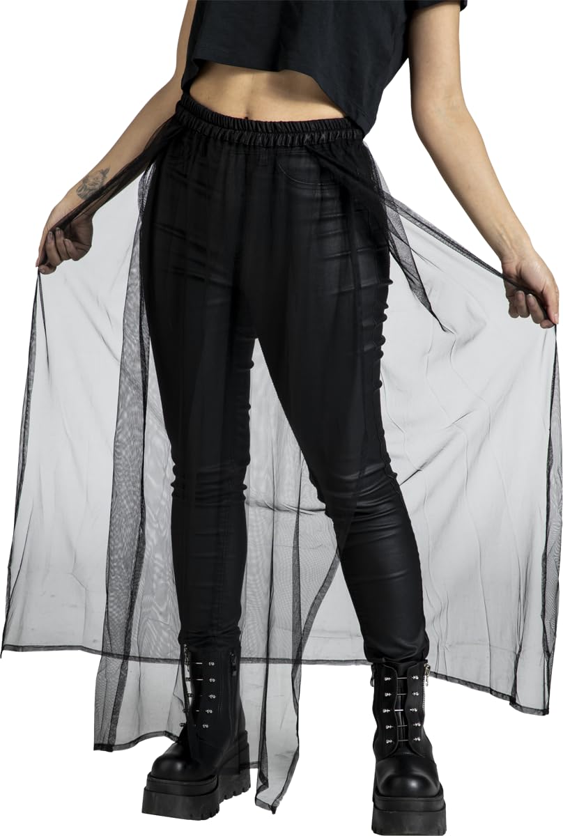 Gothicana by EMP Gonna Trasparente con Cintura Elastica taglia S