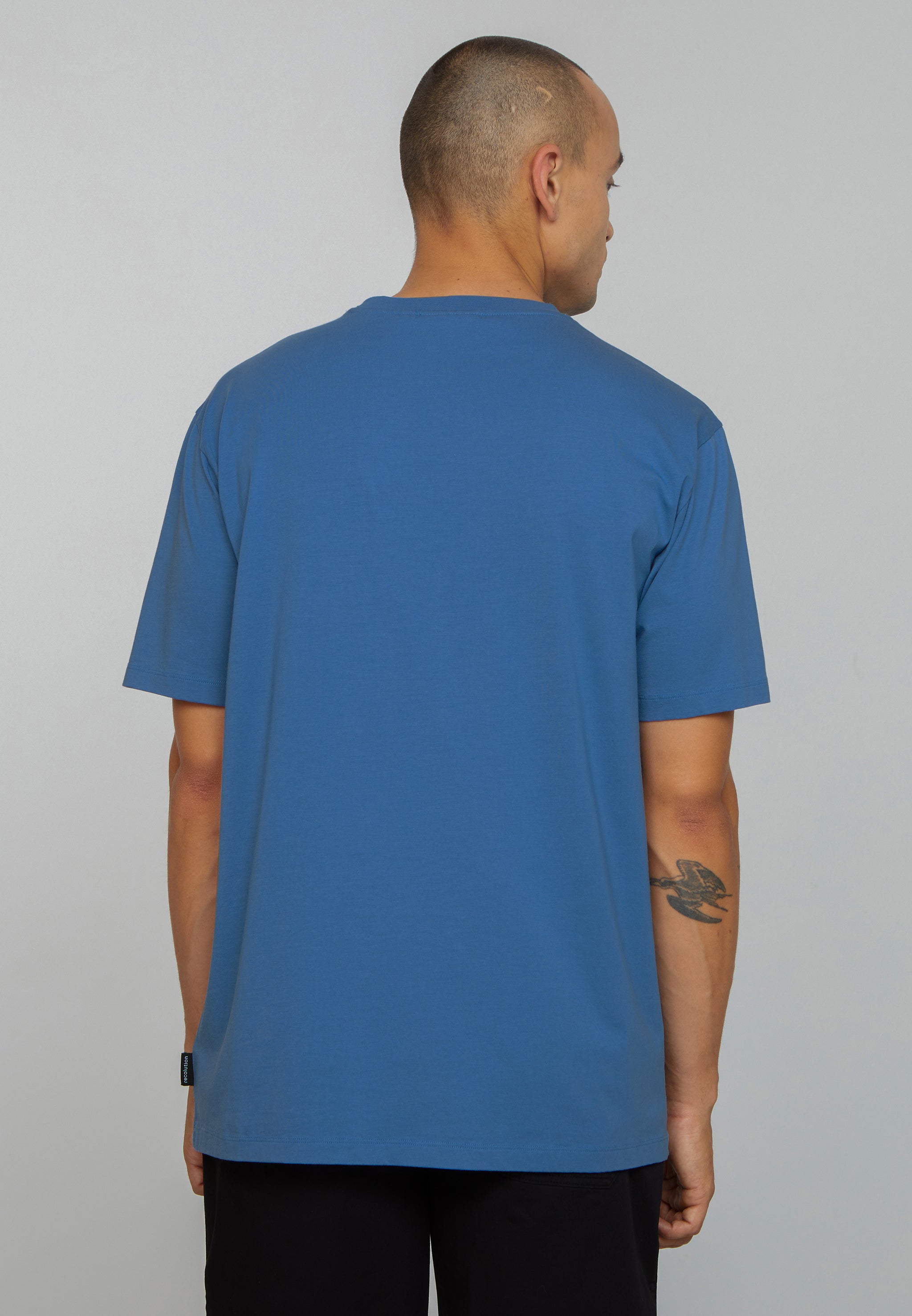 Recolution Aposeris t-shirt blu elettrico cotone bio