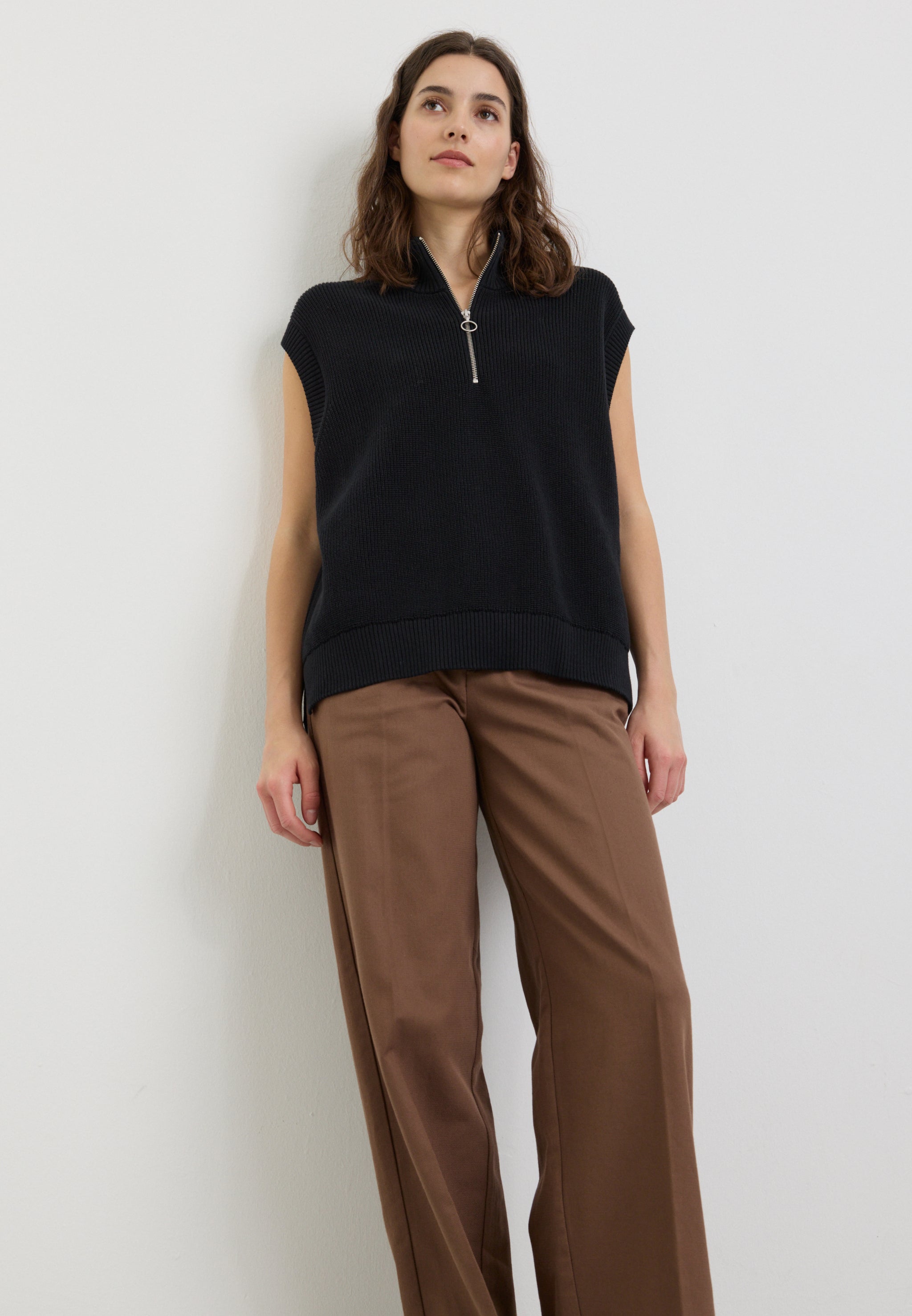 Recolution Ligularia pantaloni marlene marrone bio