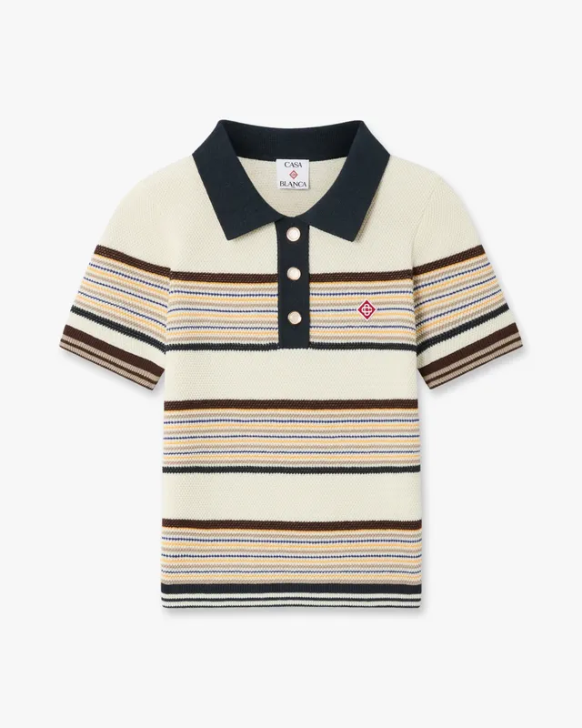 Casablanca Café Culture Polo Donna Multicolore lana