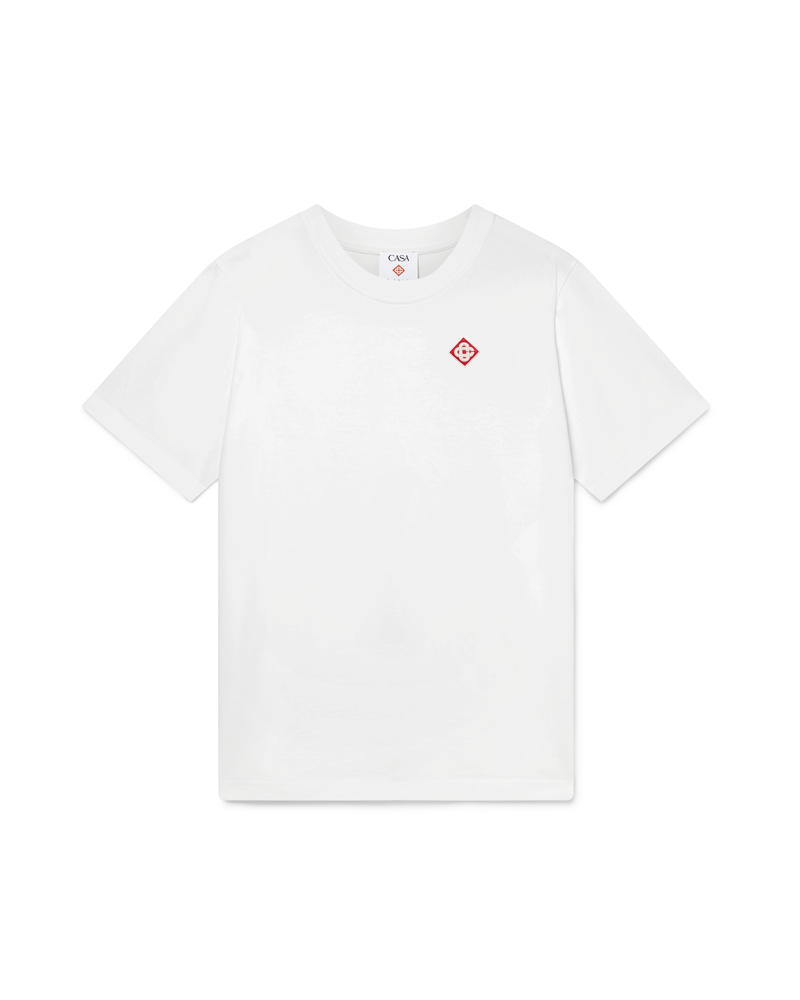 Casablanca Diamond Logo t-shirt bianca cotone