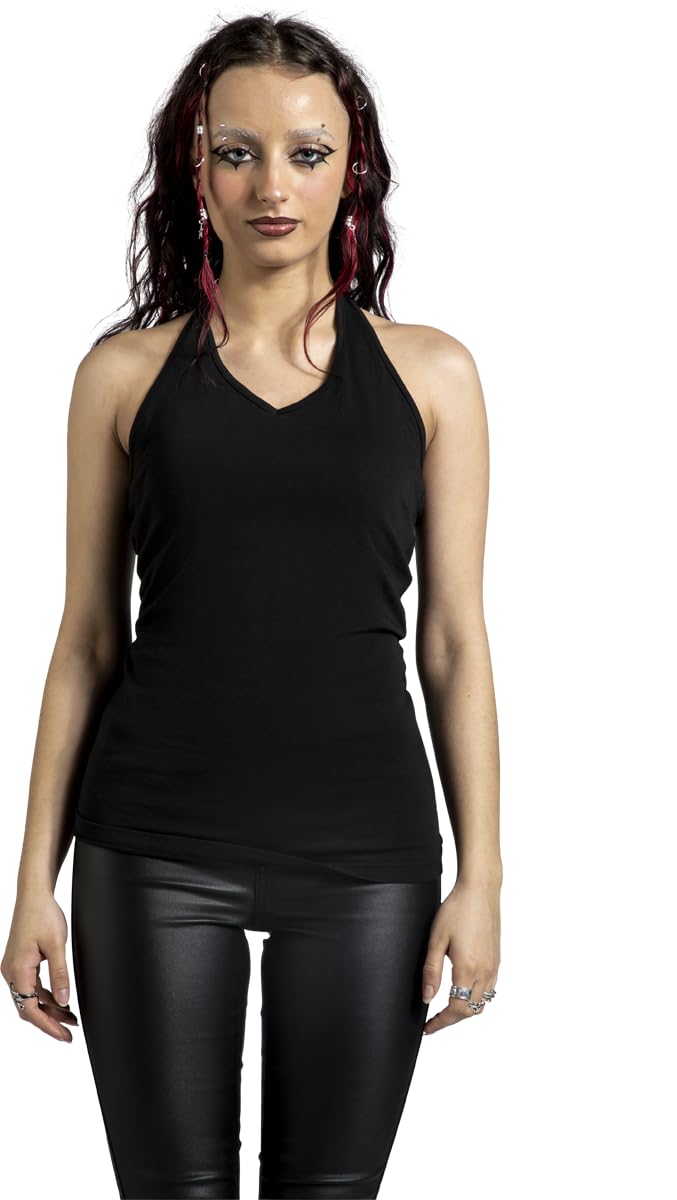 Gothicana by EMP Top Nero 2 Pezzi Stampa Acchiappasogni