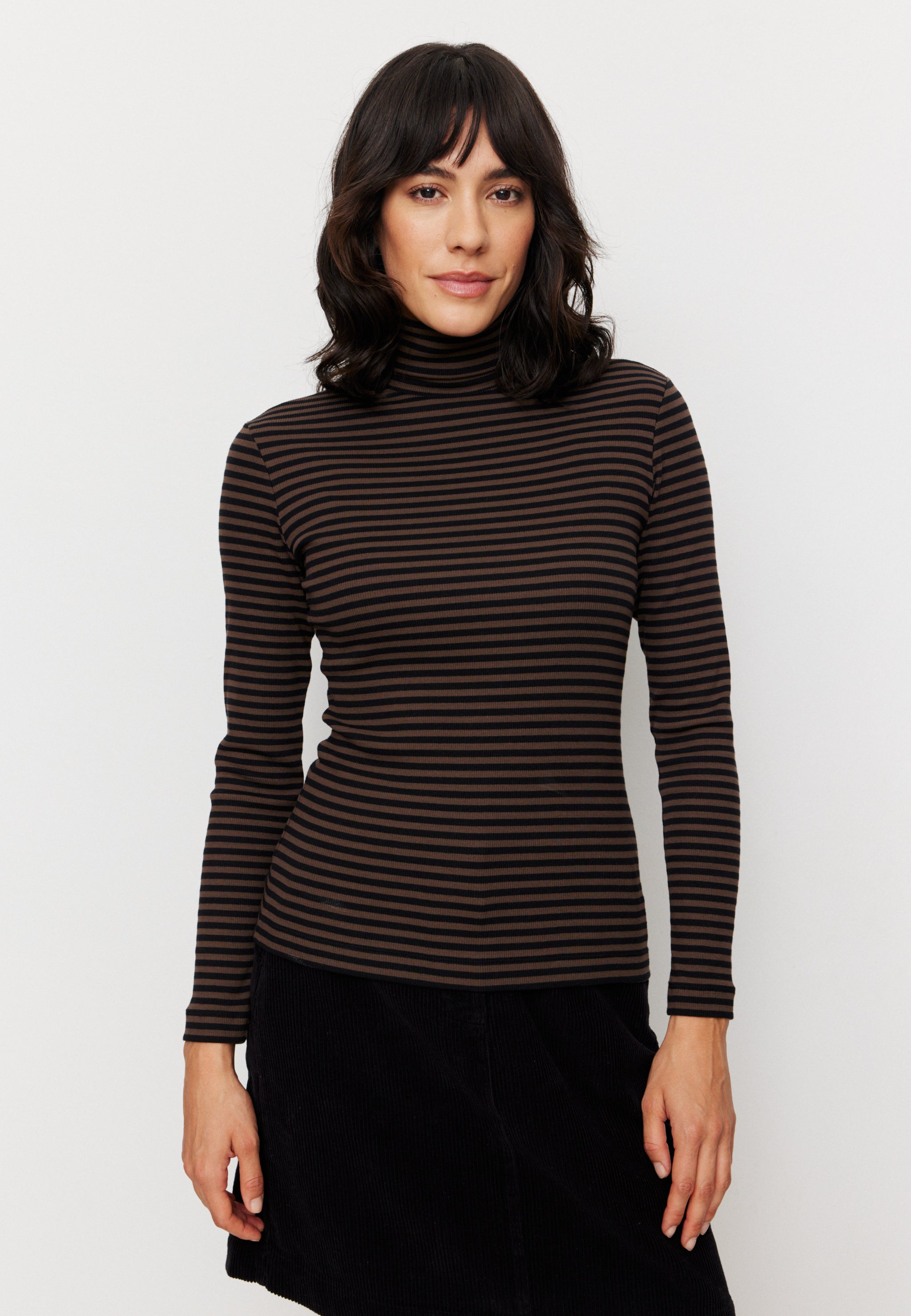 Recolution Liatris Stripes longsleeve righe marrone