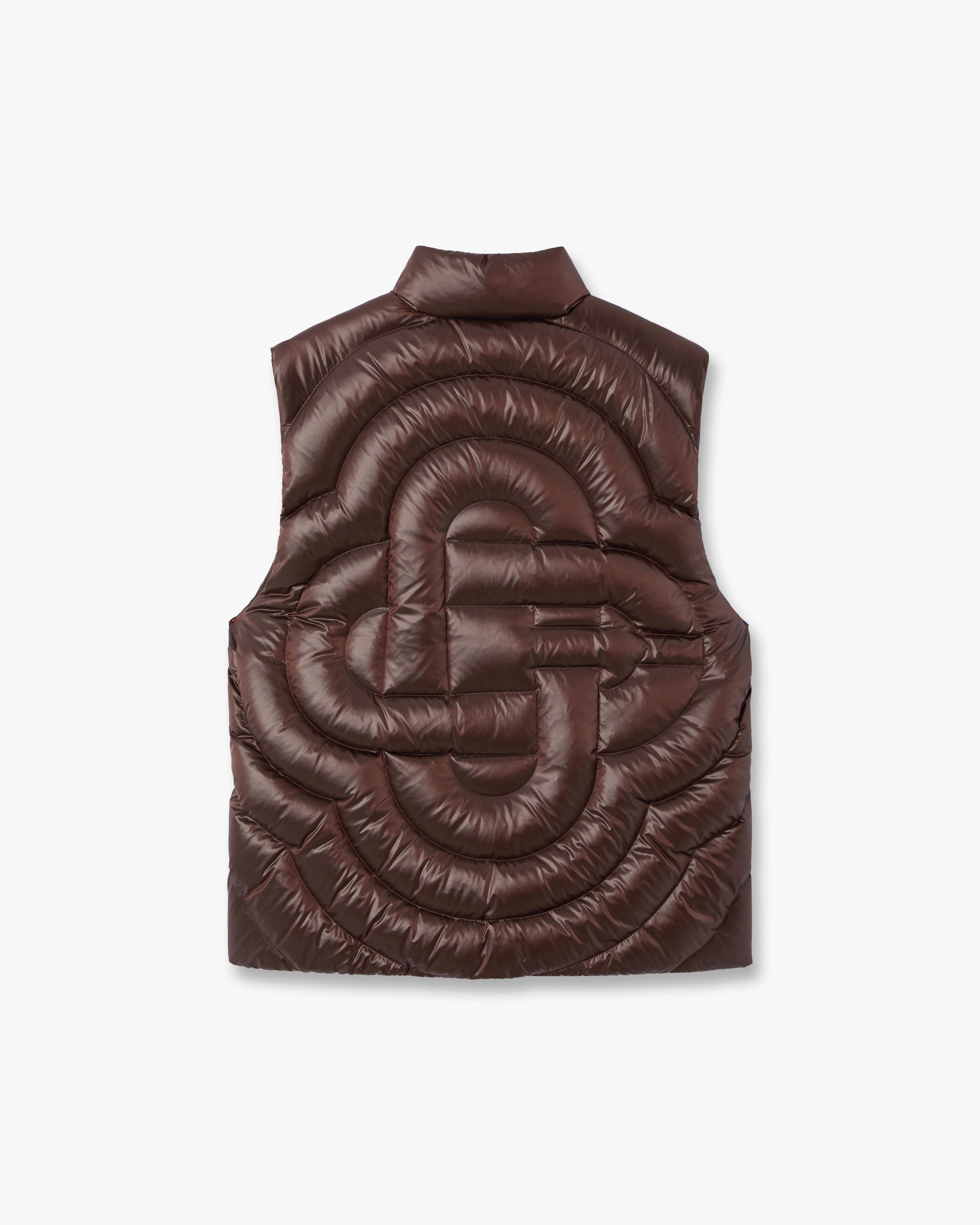 Casablanca Diamond Monogram gilet imbottito piumino marrone