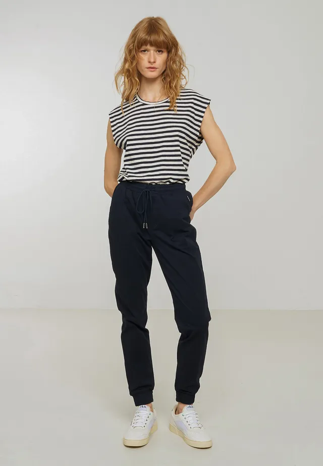 Recolution Calathea pantaloni chino dark navy cotone bio