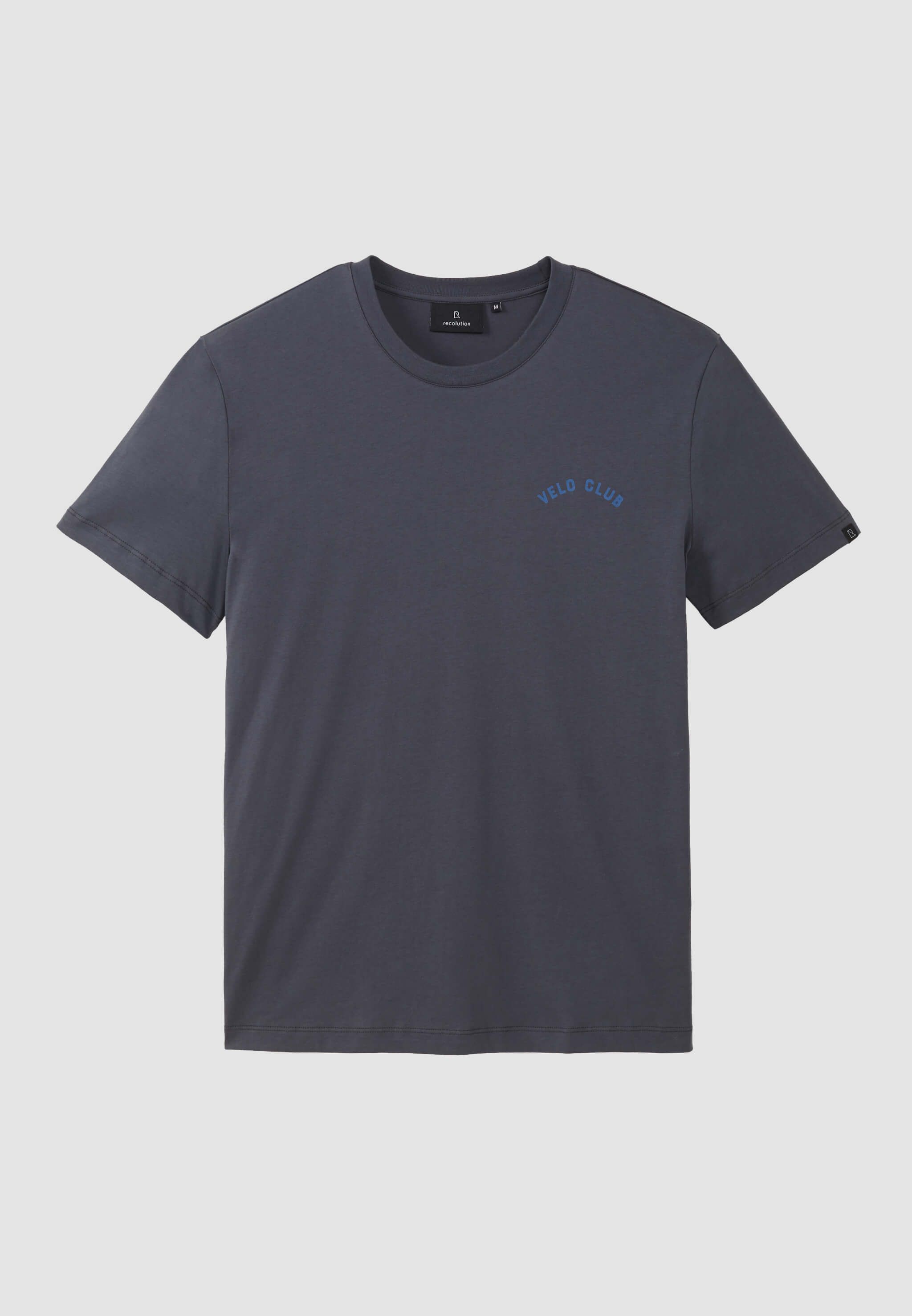 Recolution Agave Velo Club t-shirt grigio scuro cotone bio