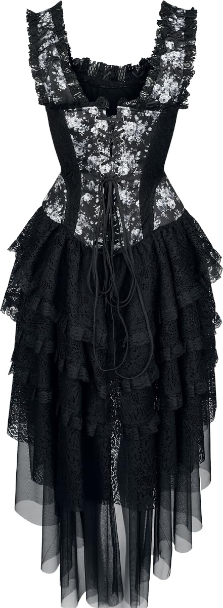 Gothicana by EMP Abito Nero Pizzo Stile Gotico Vittoriano