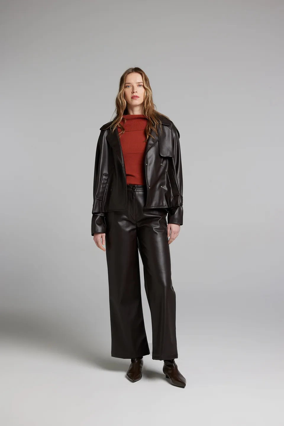Sarah Chole 26390 Pantalone Effetto Pelle TU