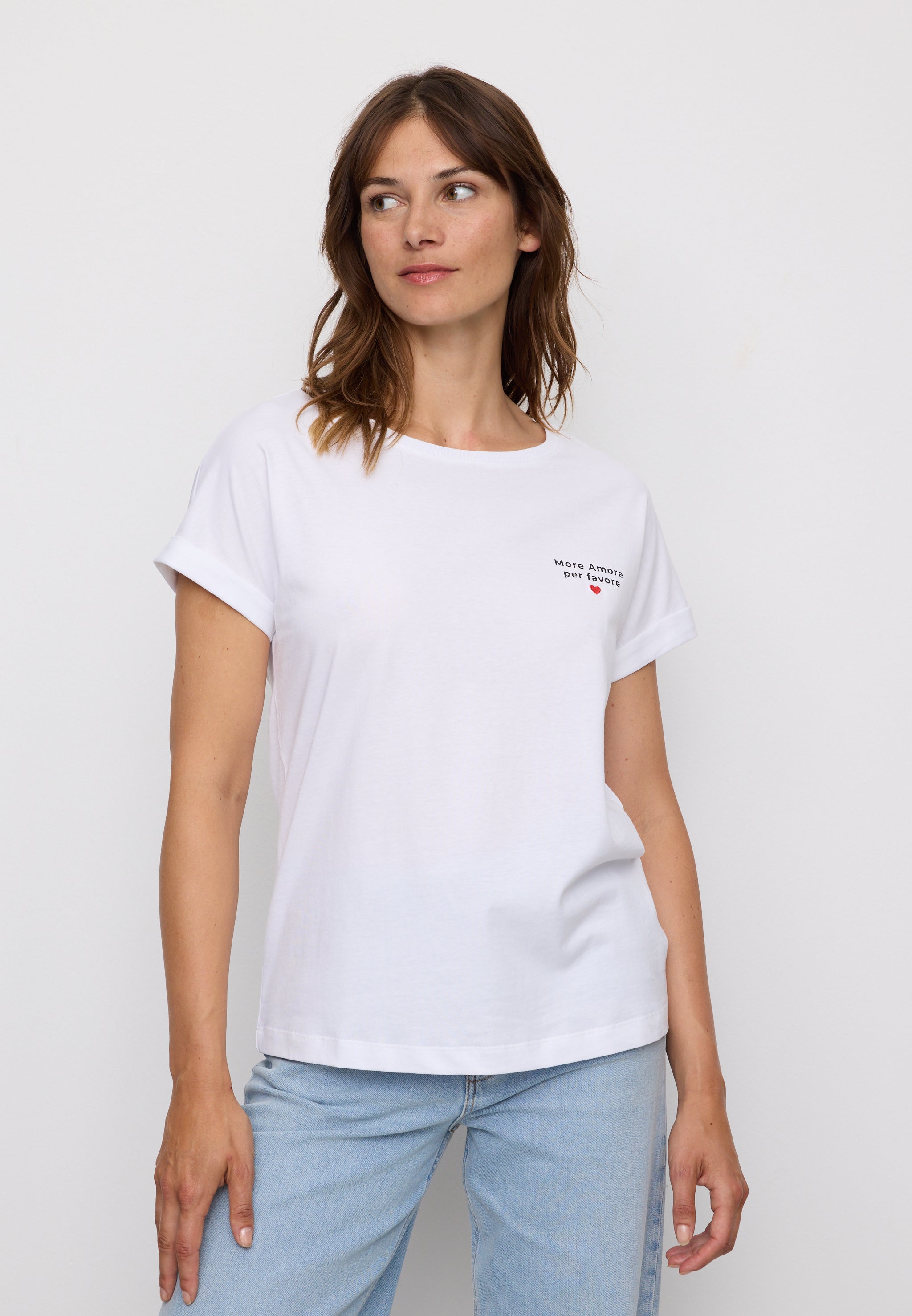 Recolution Cayenne More Amore maglietta bianca bio