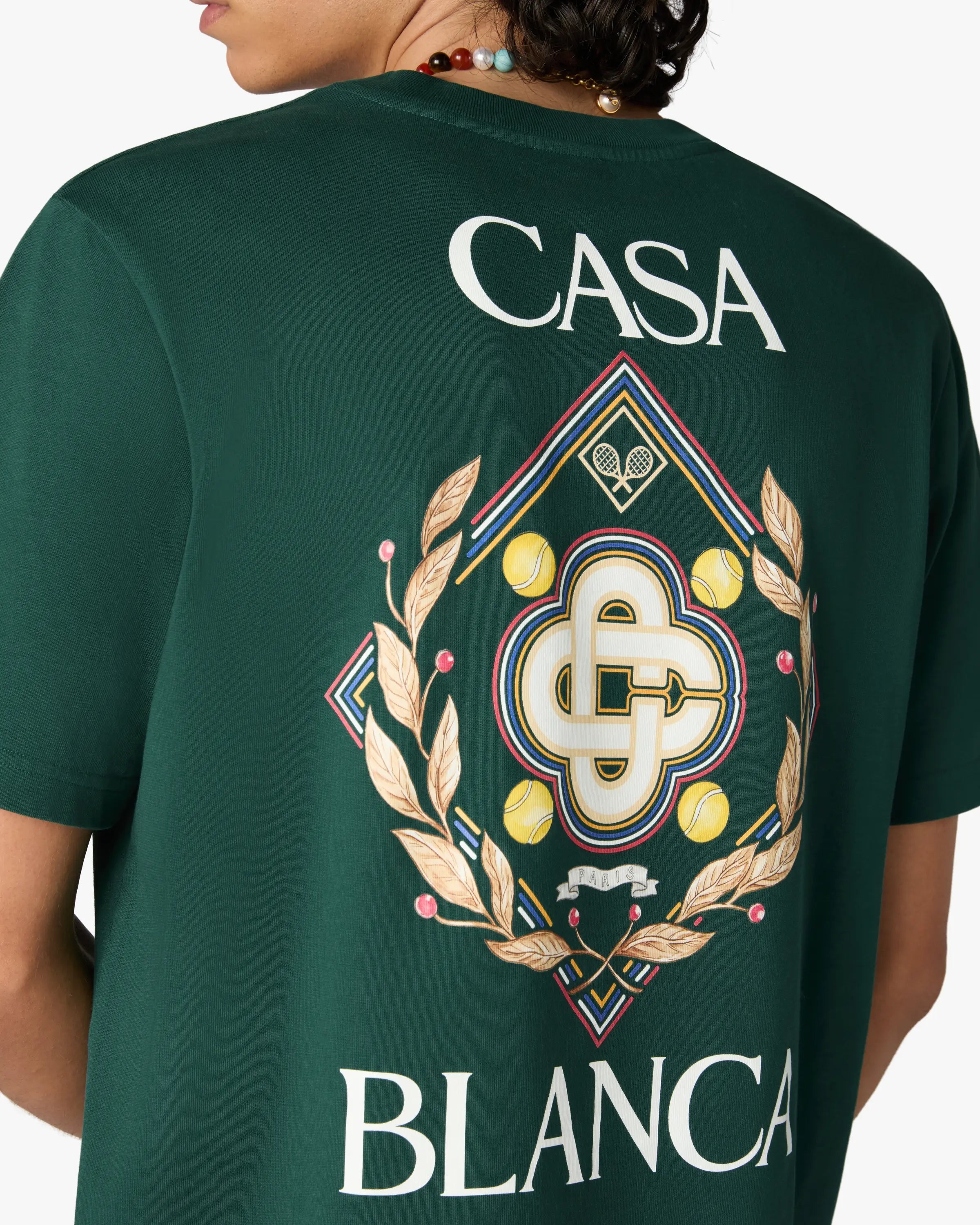Casablanca Championship t-shirt cotone verde