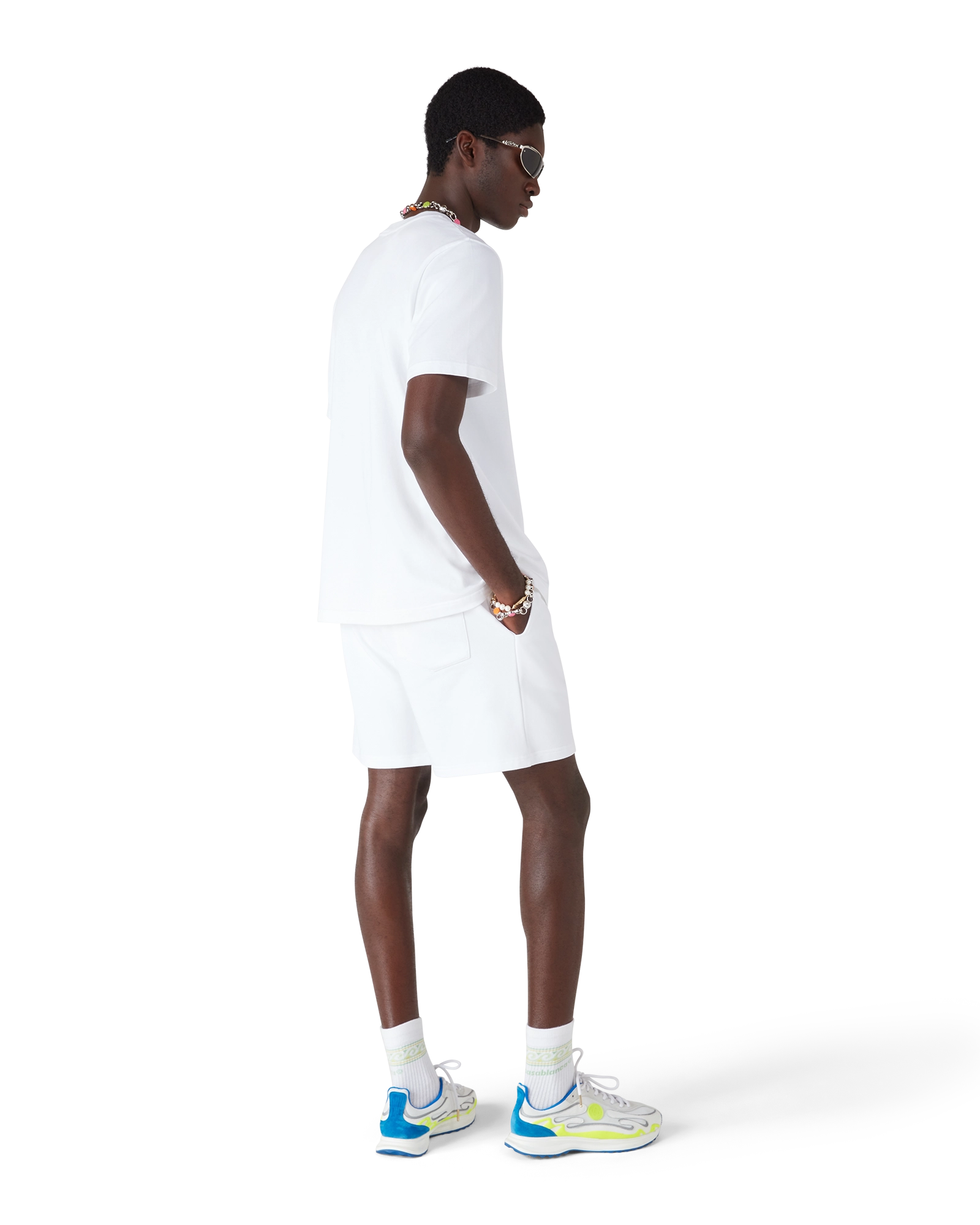 Casablanca Innocence Triangle shorts bianchi cotone