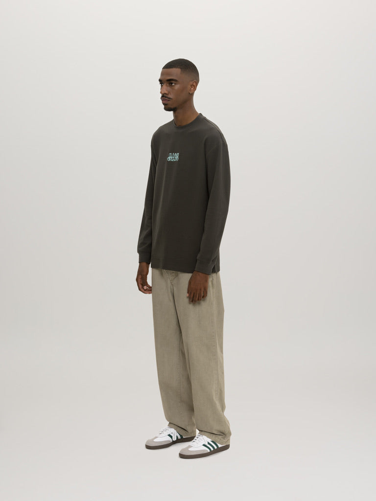 Maui and Sons Pure Maui maglia manica lunga nera waffle