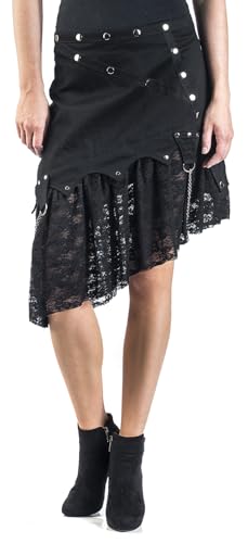 Gothicana by EMP gonna asimmetrica nera pizzo L