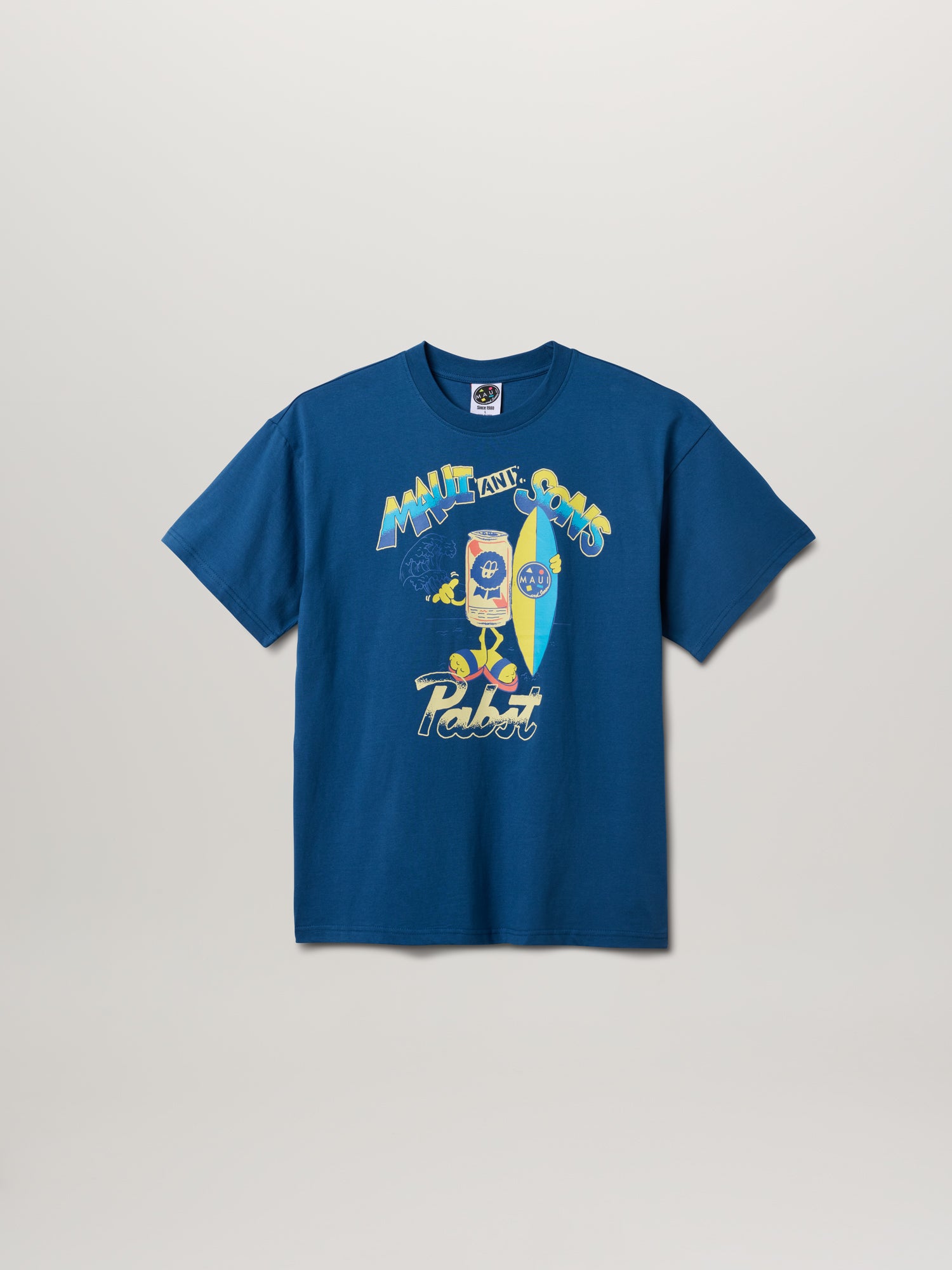 Maui and Sons Surf Pabst t-shirt uomo navy cotone