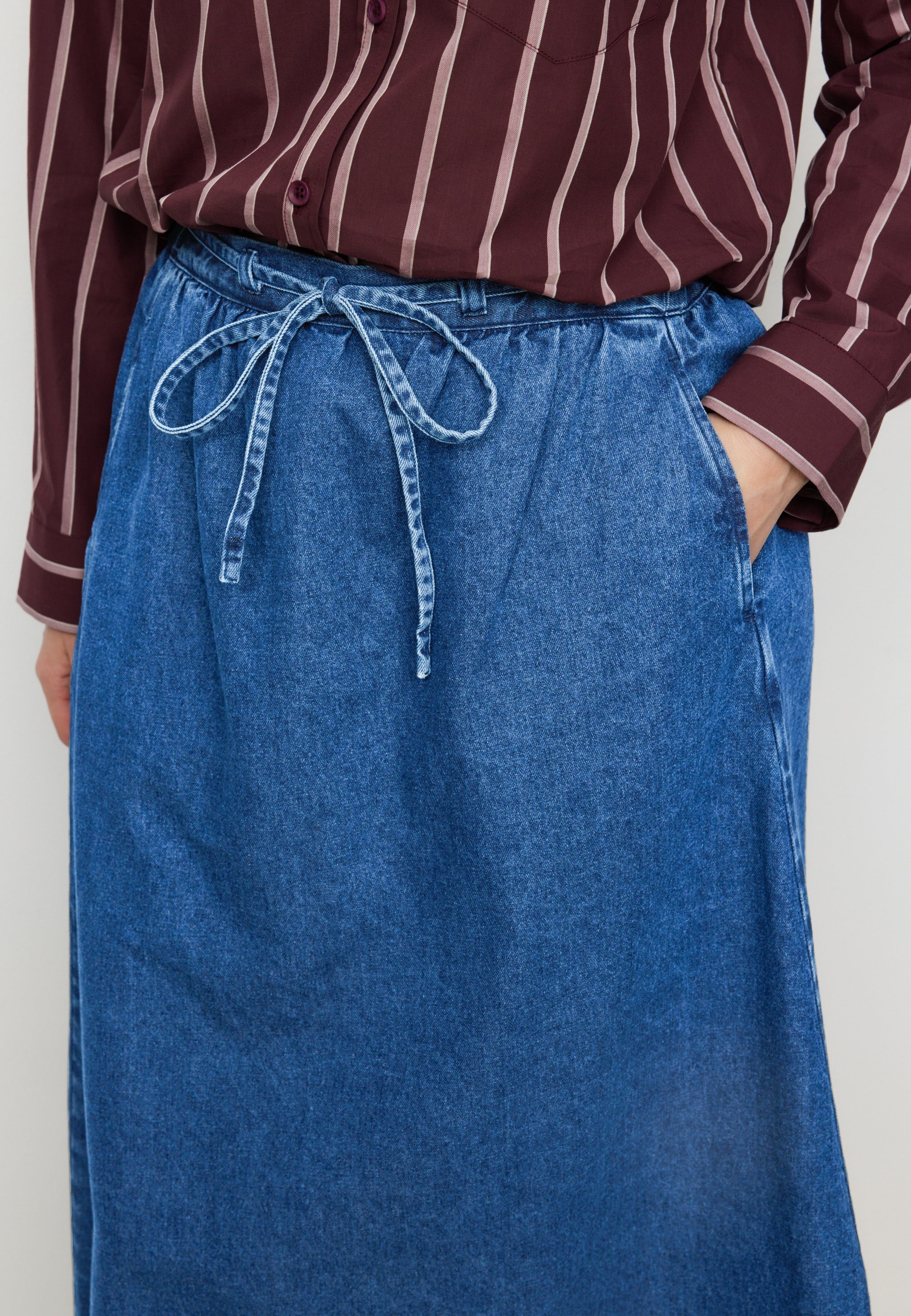 Recolution Resellia gonna denim blu midi donna