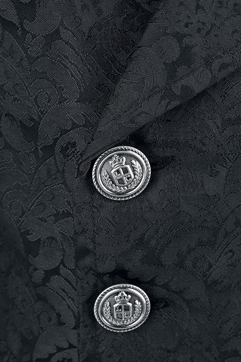 Gothicana by EMP gilet nero broccato taglia XL uomo