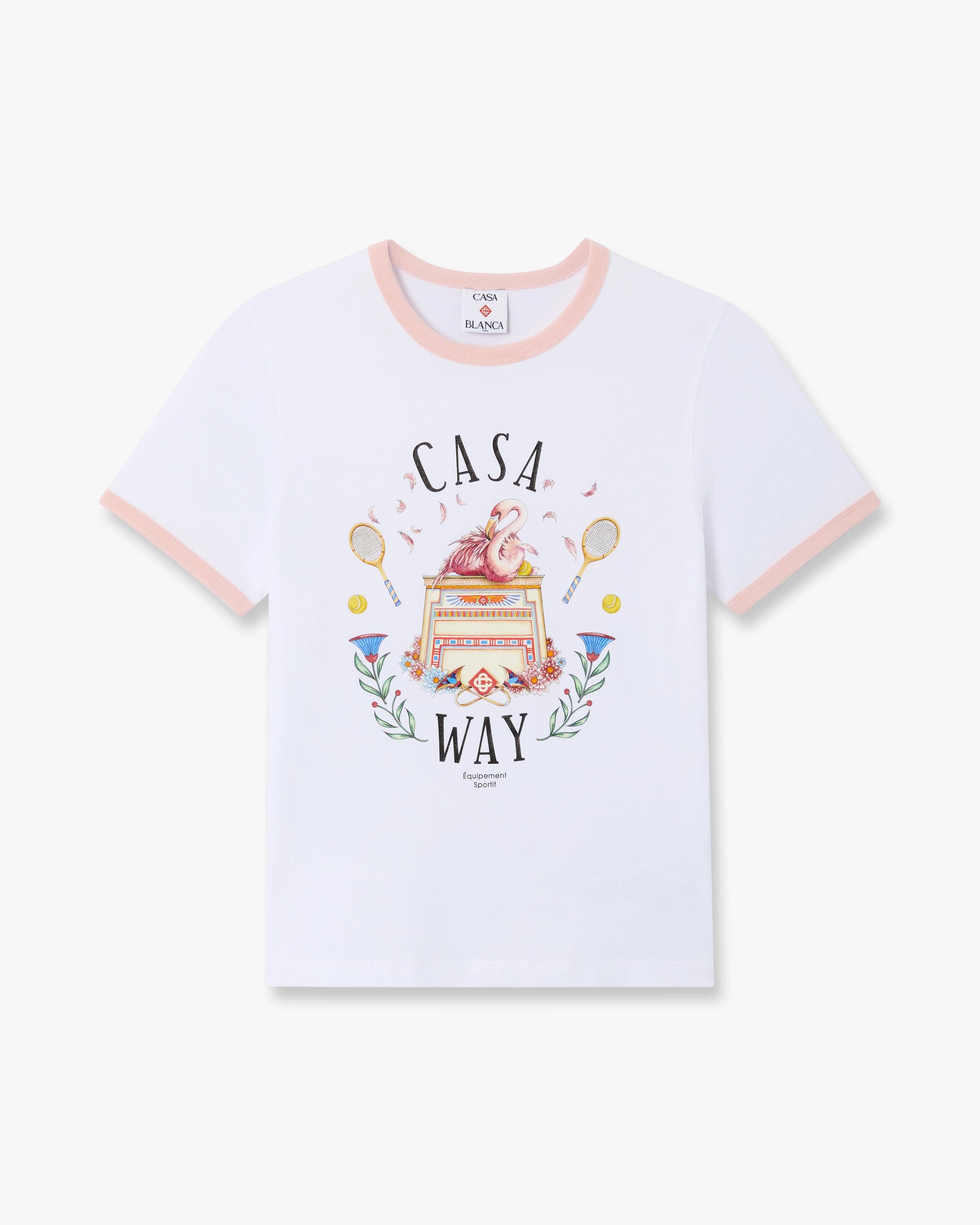 Casablanca Casa Way t-shirt bianca cotone pima ringer