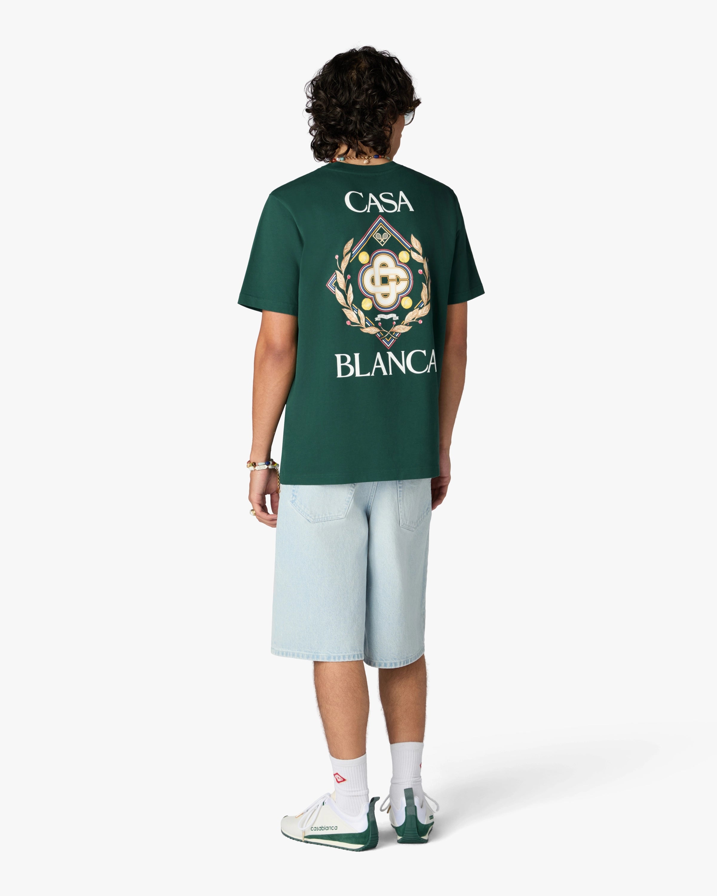 Casablanca Championship t-shirt cotone verde