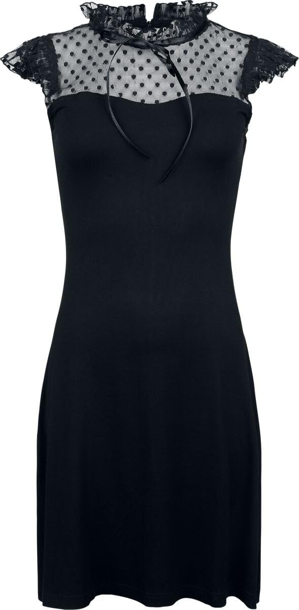Gothicana by EMP Abito Nero Donna media lunghezza pizzo