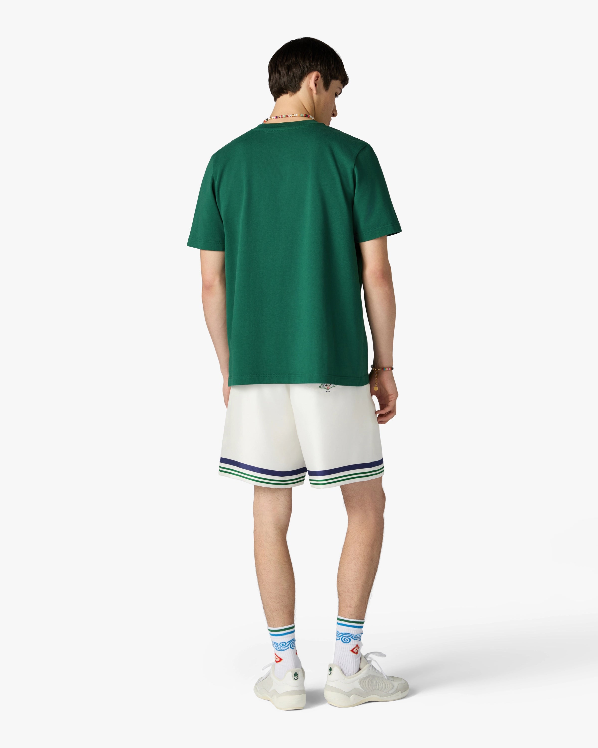 Casablanca Sport Type maglietta verde uomo cotone organico