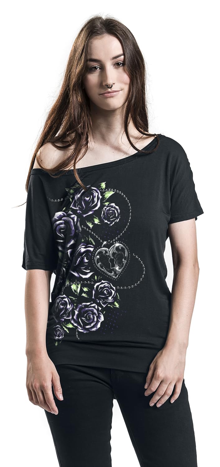 Gothicana by EMP maglietta nera basic stampa
