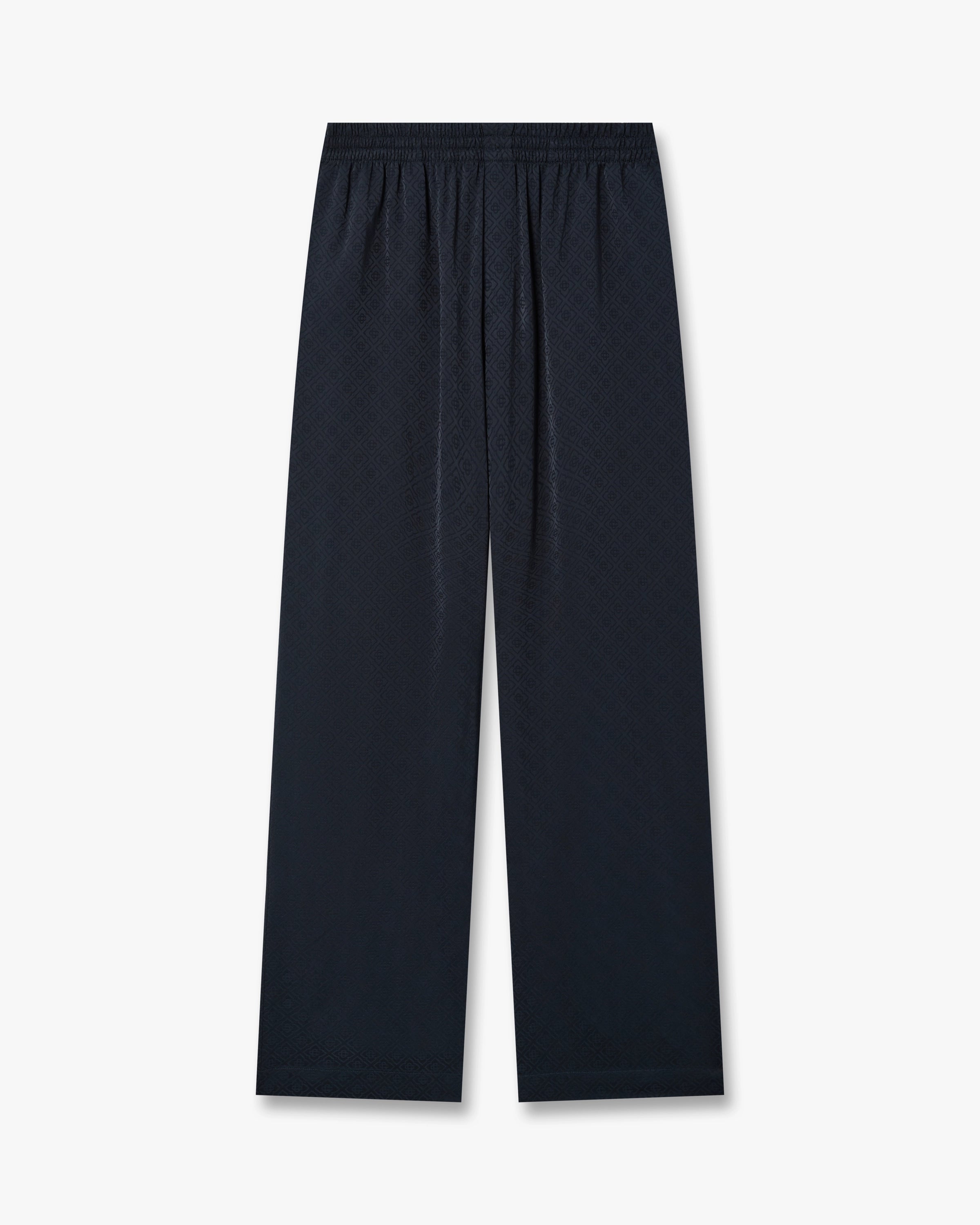 Casablanca Monogram pantaloni navy viscosa slim