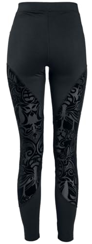 Gothicana by EMP Leggings Neri Floccati XXL Gothic