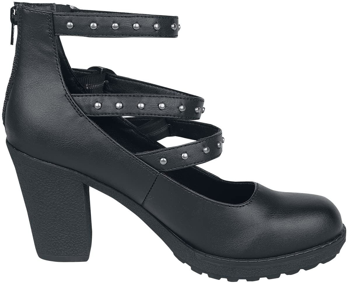 Gothicana by EMP tacchi alti neri con rivetti