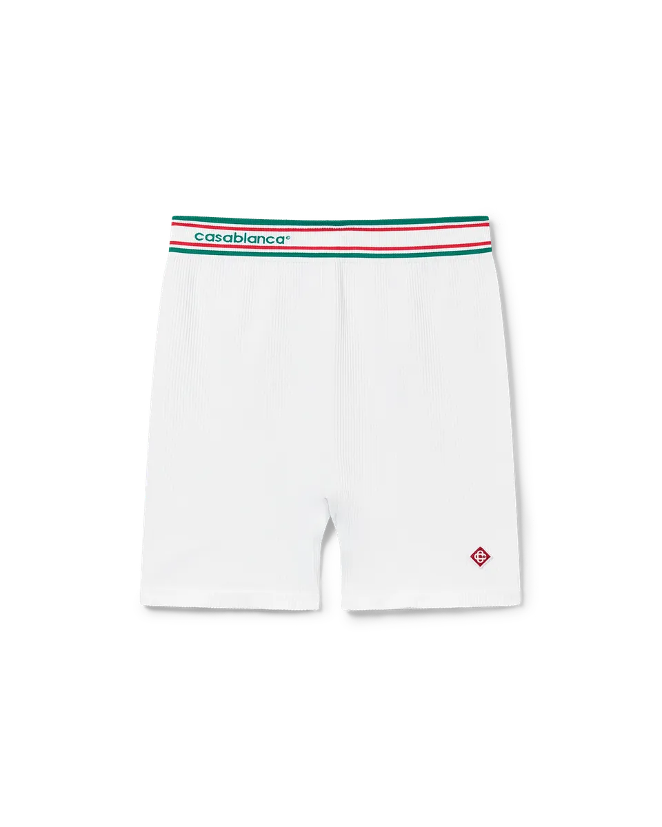 Casablanca Seamless shorts bianco sportivi