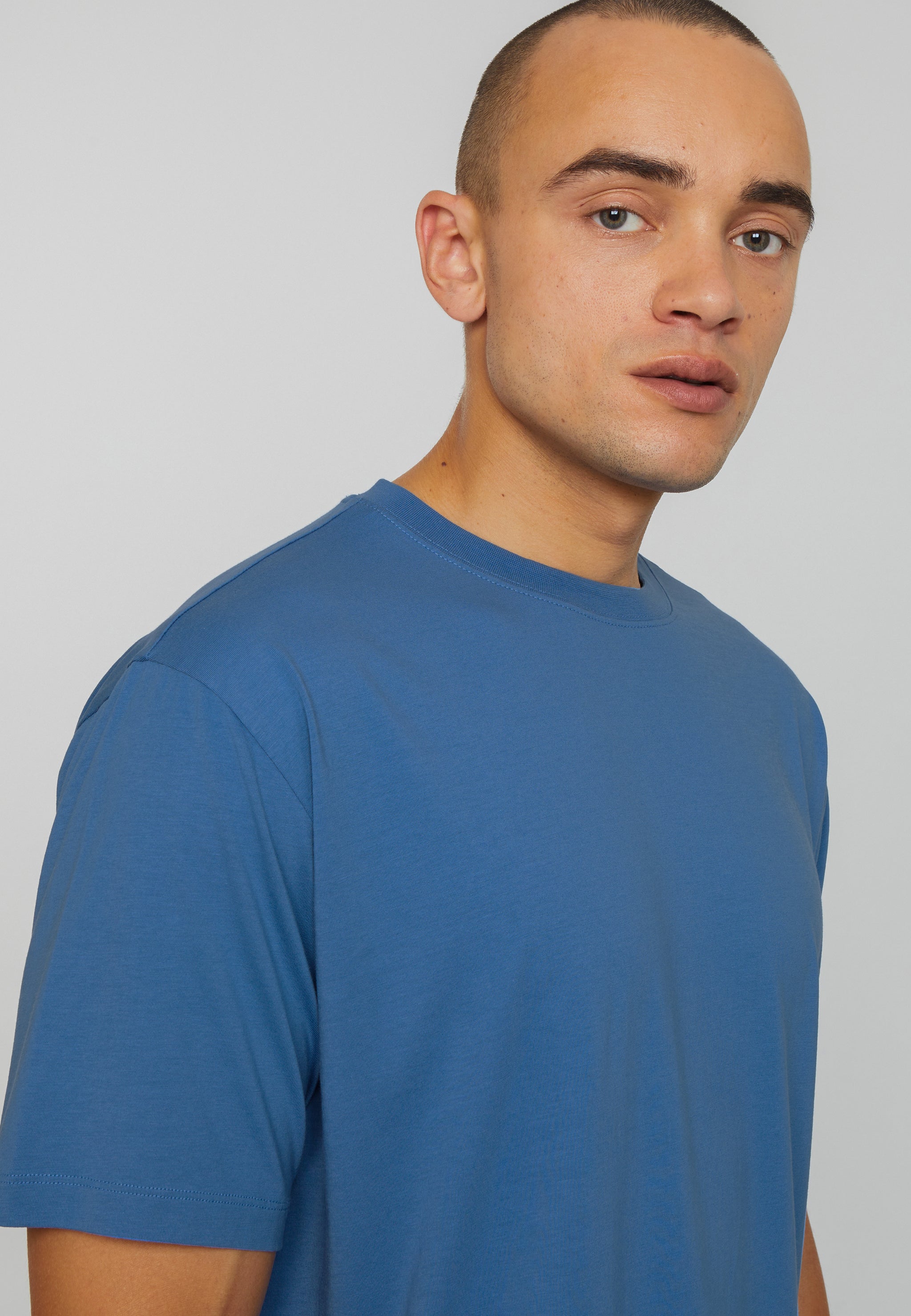 Recolution Aposeris t-shirt blu elettrico cotone bio