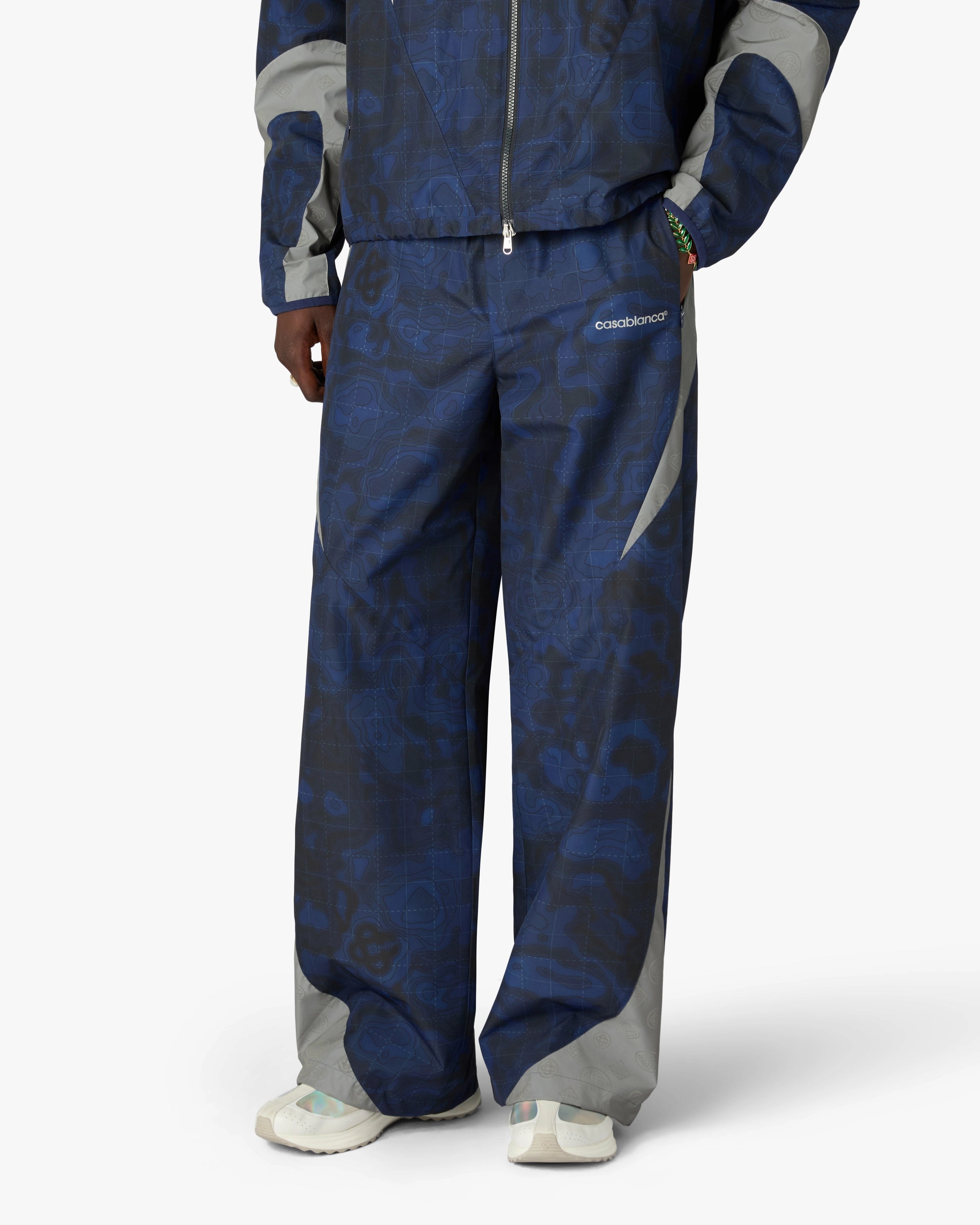 Casablanca Heatmap pantaloni tuta uomo blu poliestere