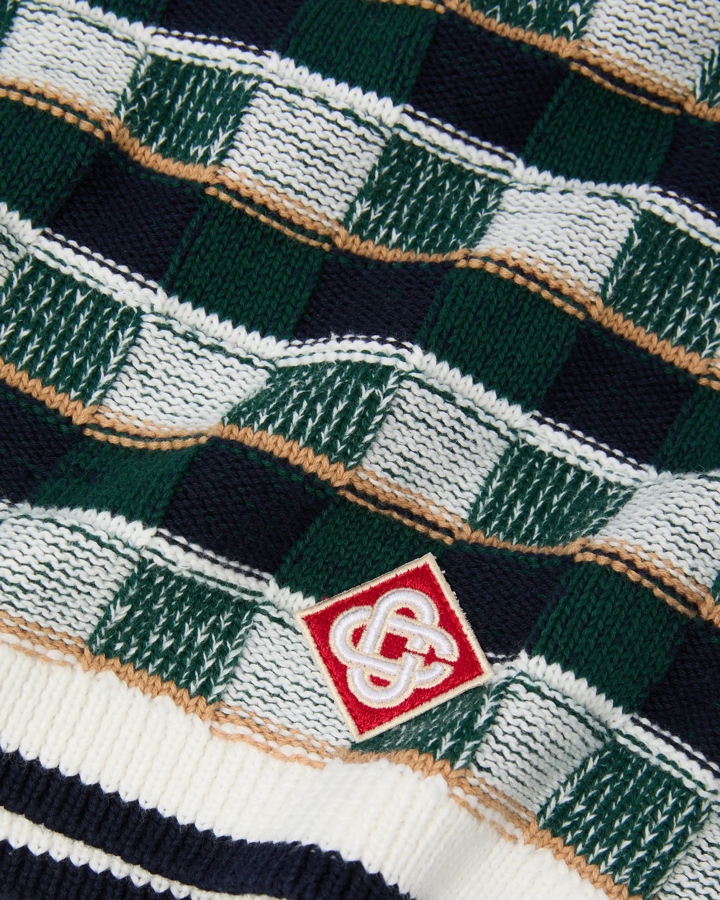 Casablanca Mosaic Green Crochet shorts verde cotone