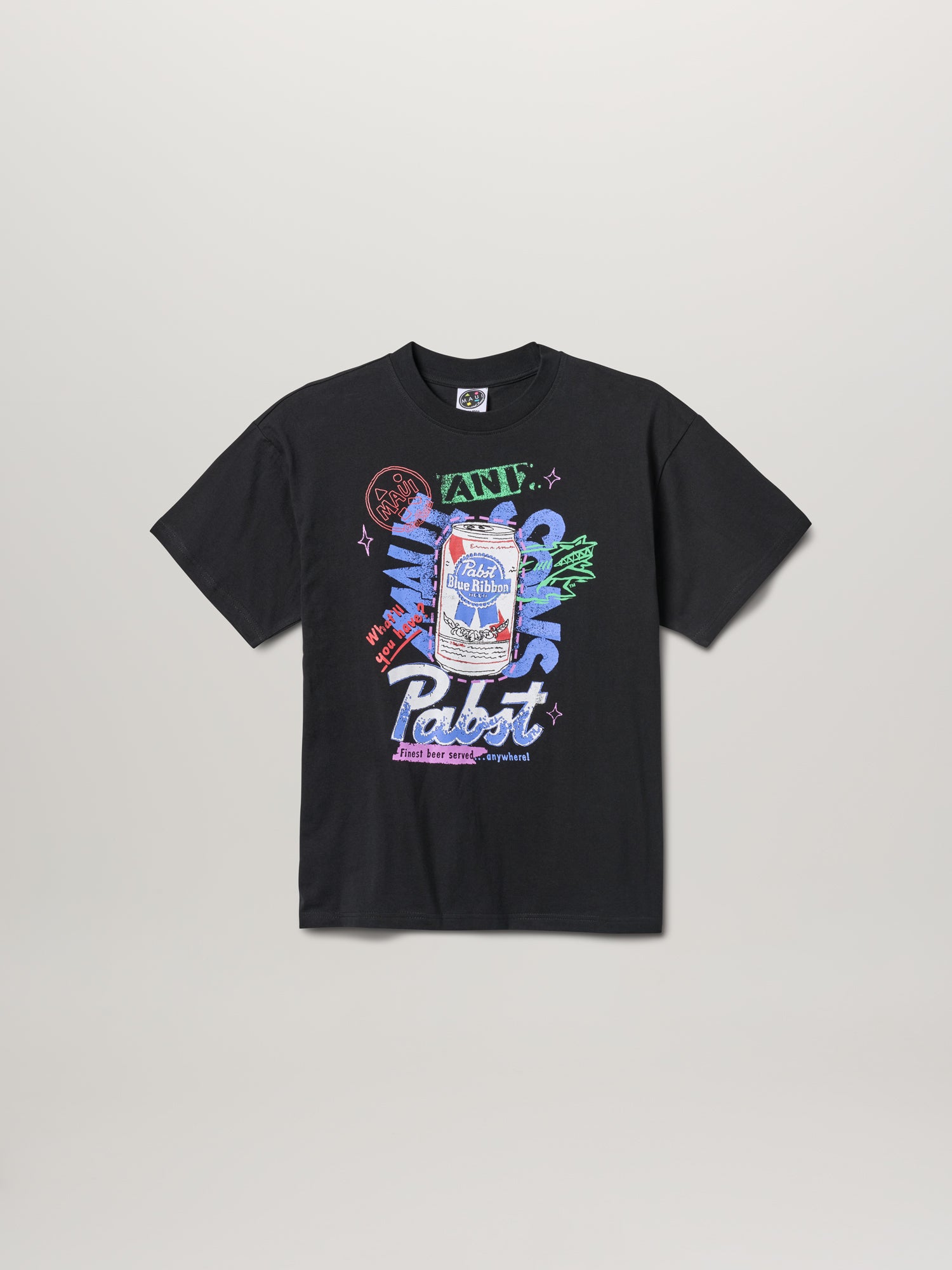 Maui and Sons Pabst Blue Ribbon Graffiti maglietta nera cotone