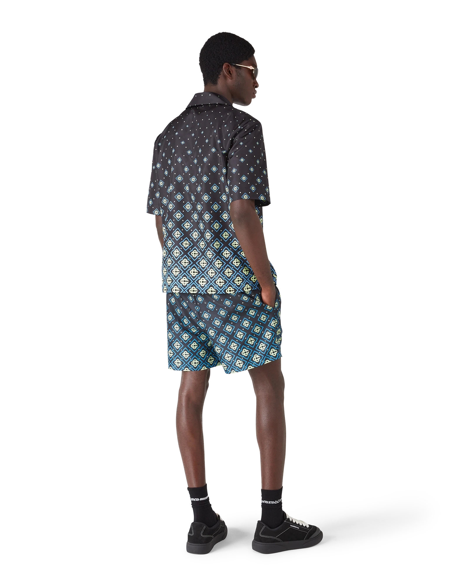 Casablanca Degrade Monogram Camicia Mare Nera