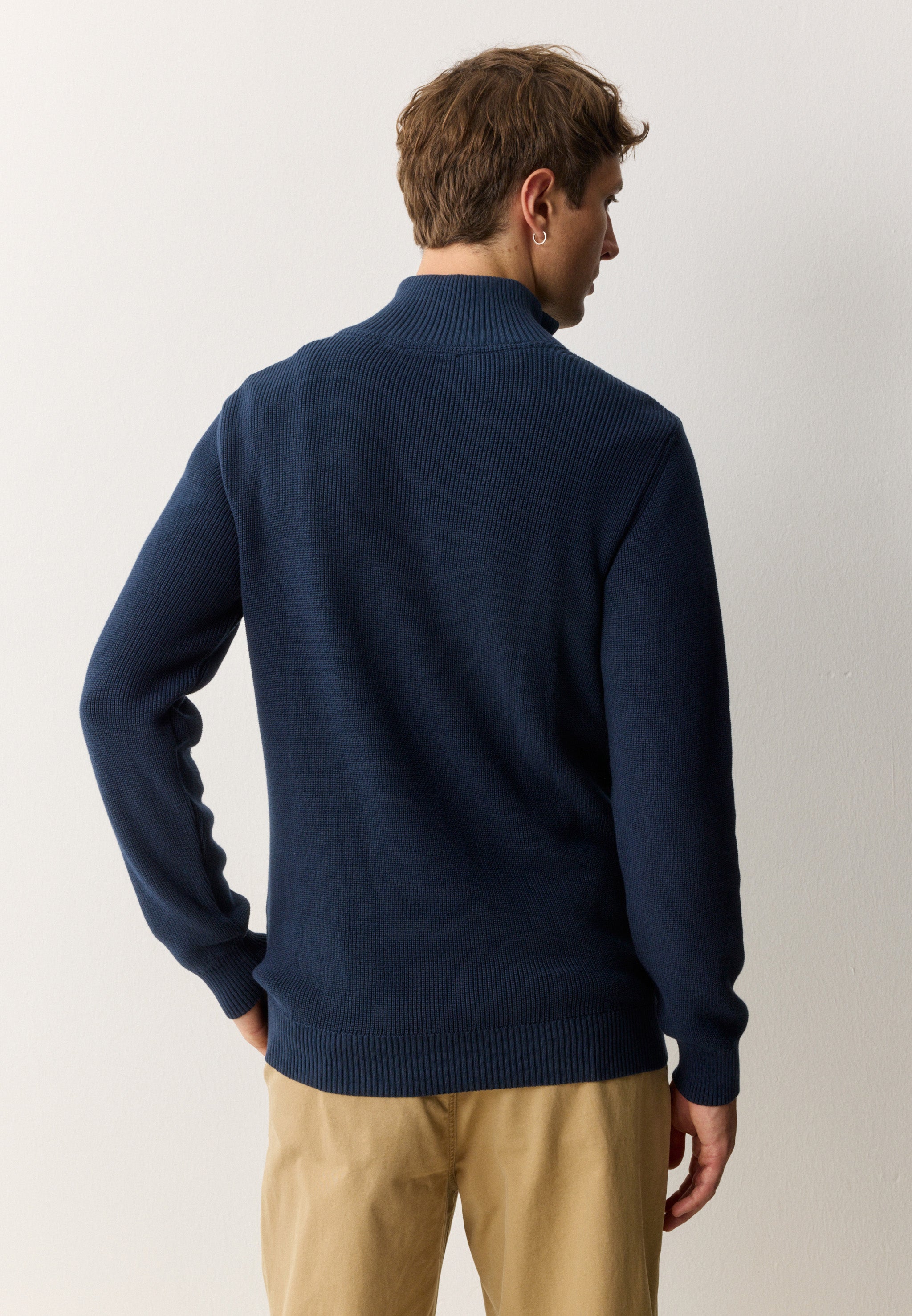Recolution Helantium maglione blu navy cotone bio