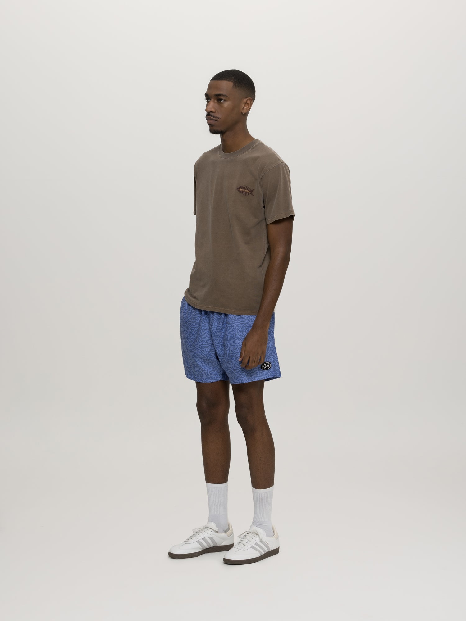 Maui and Sons Sultan Sea t-shirt boxy marrone pigmentata