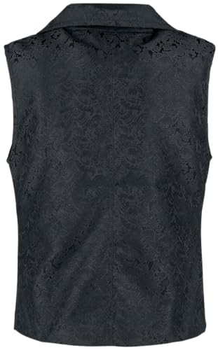 Gothicana by EMP gilet nero broccato taglia XL uomo