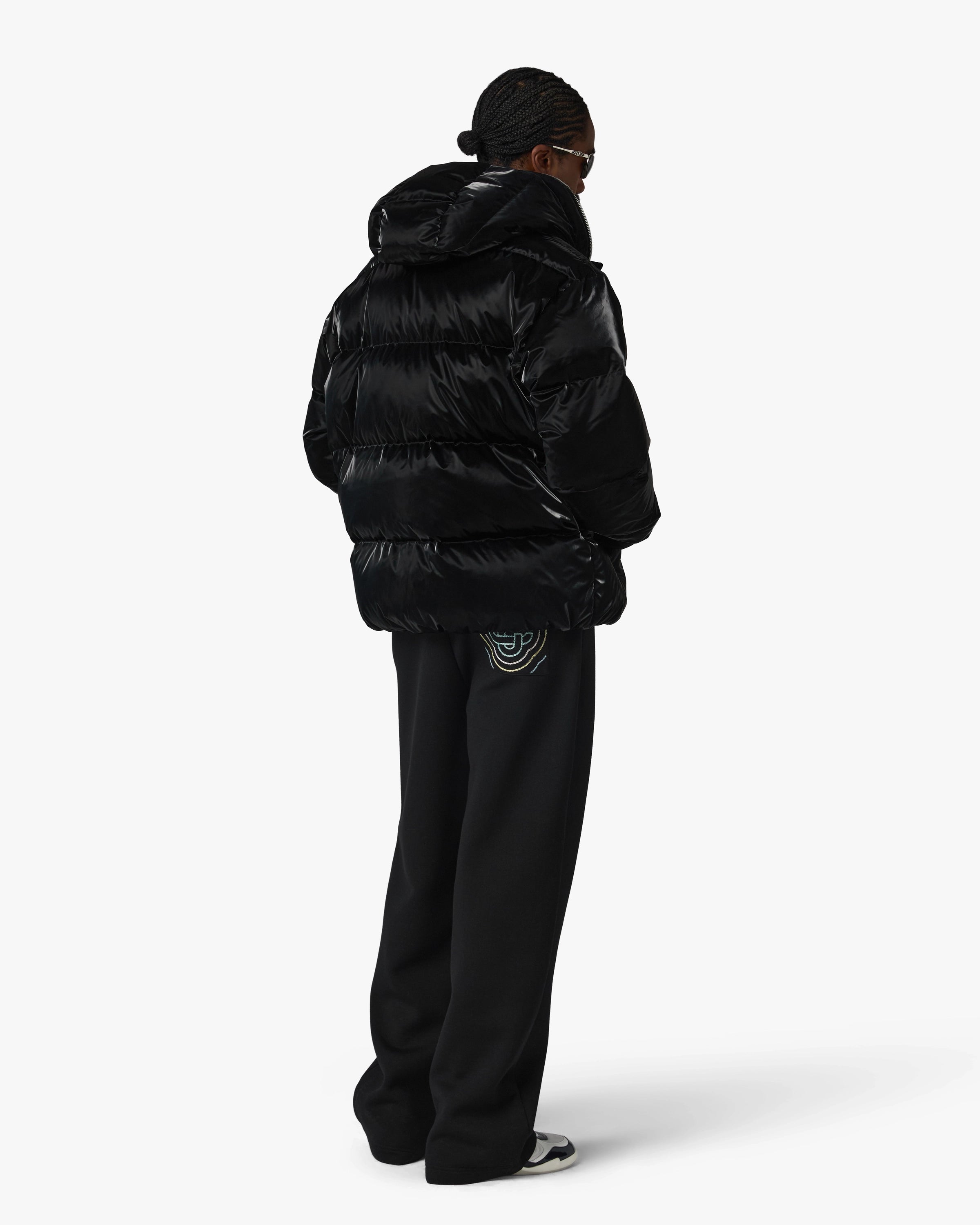 Casablanca puffer nero nylon uomo piuma
