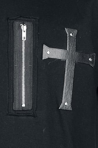 Gothicana by EMP T-Shirt Croce Zip Nera L cotone