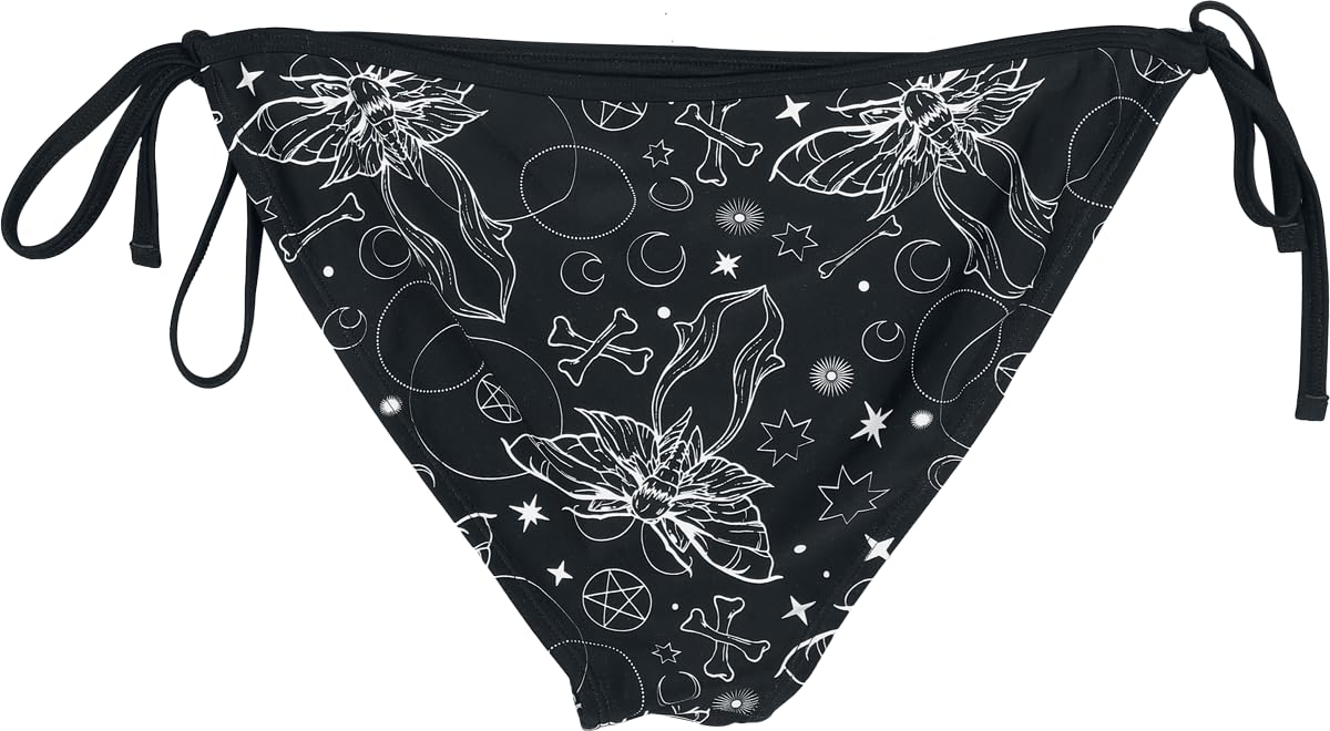 Gothicana by EMP slip bikini nero stampa witchy XL