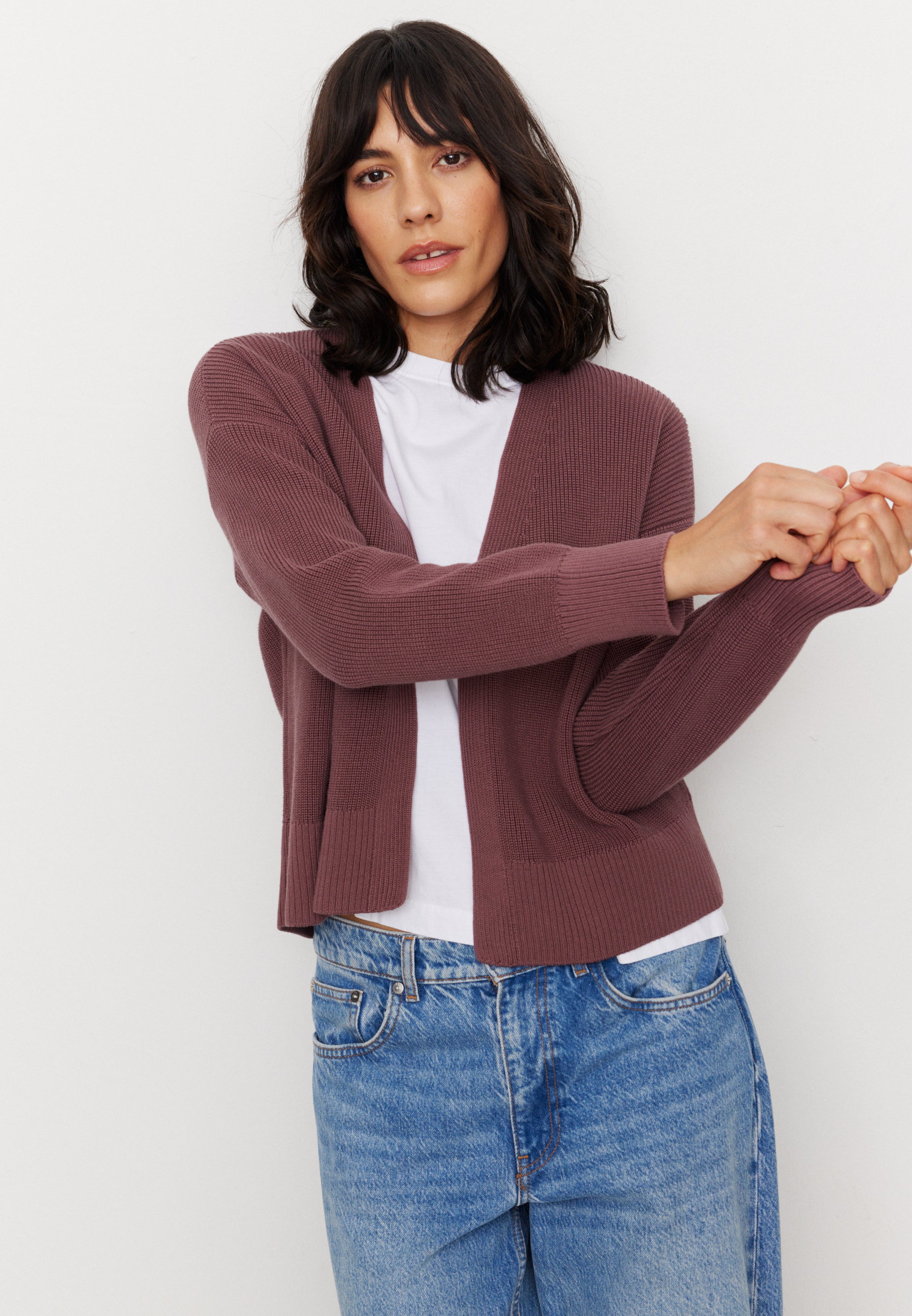 Recolution Moringa cardigan cotone bio bacca comodo