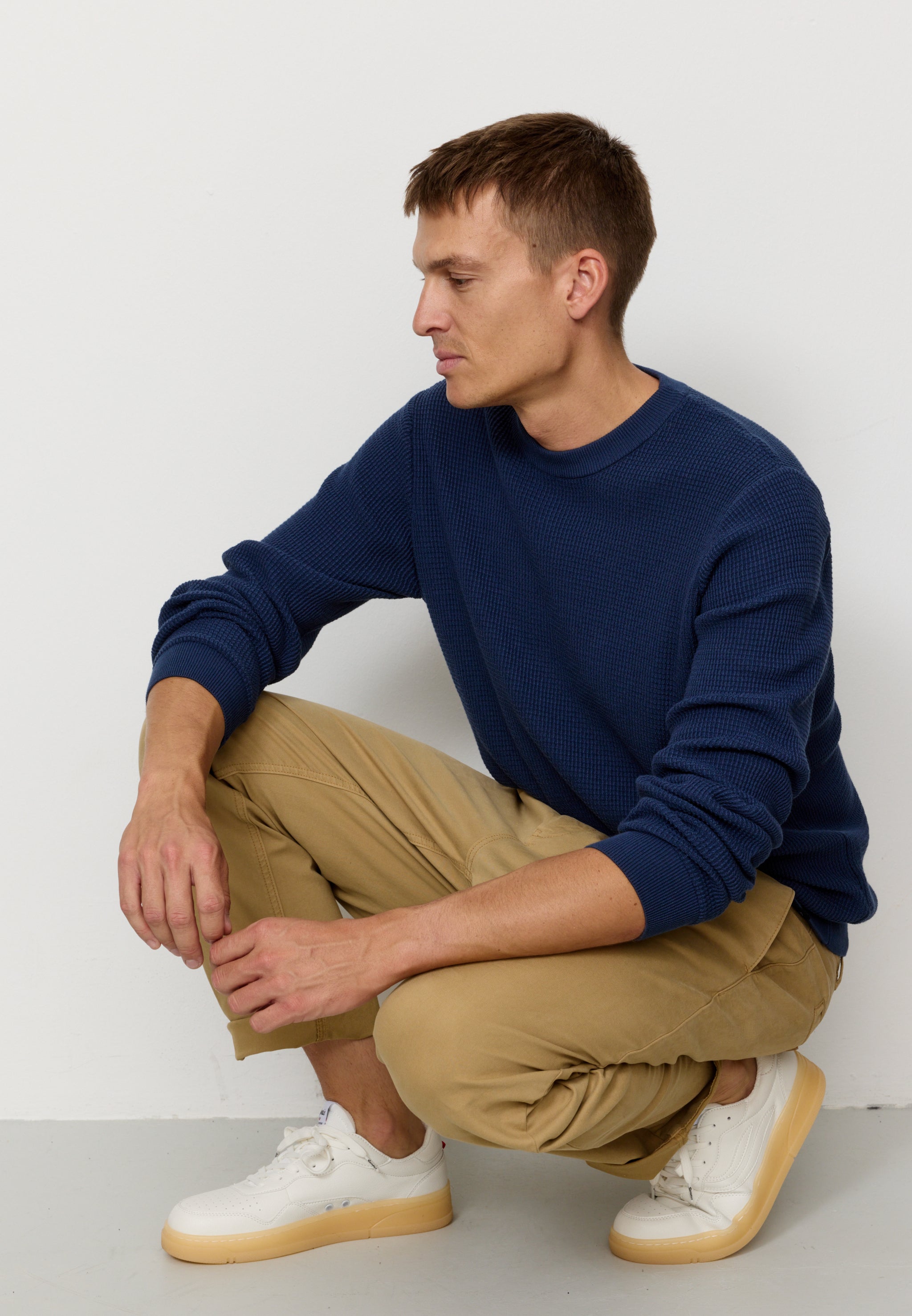 Recolution Lupin maglione cotone bio blu navy
