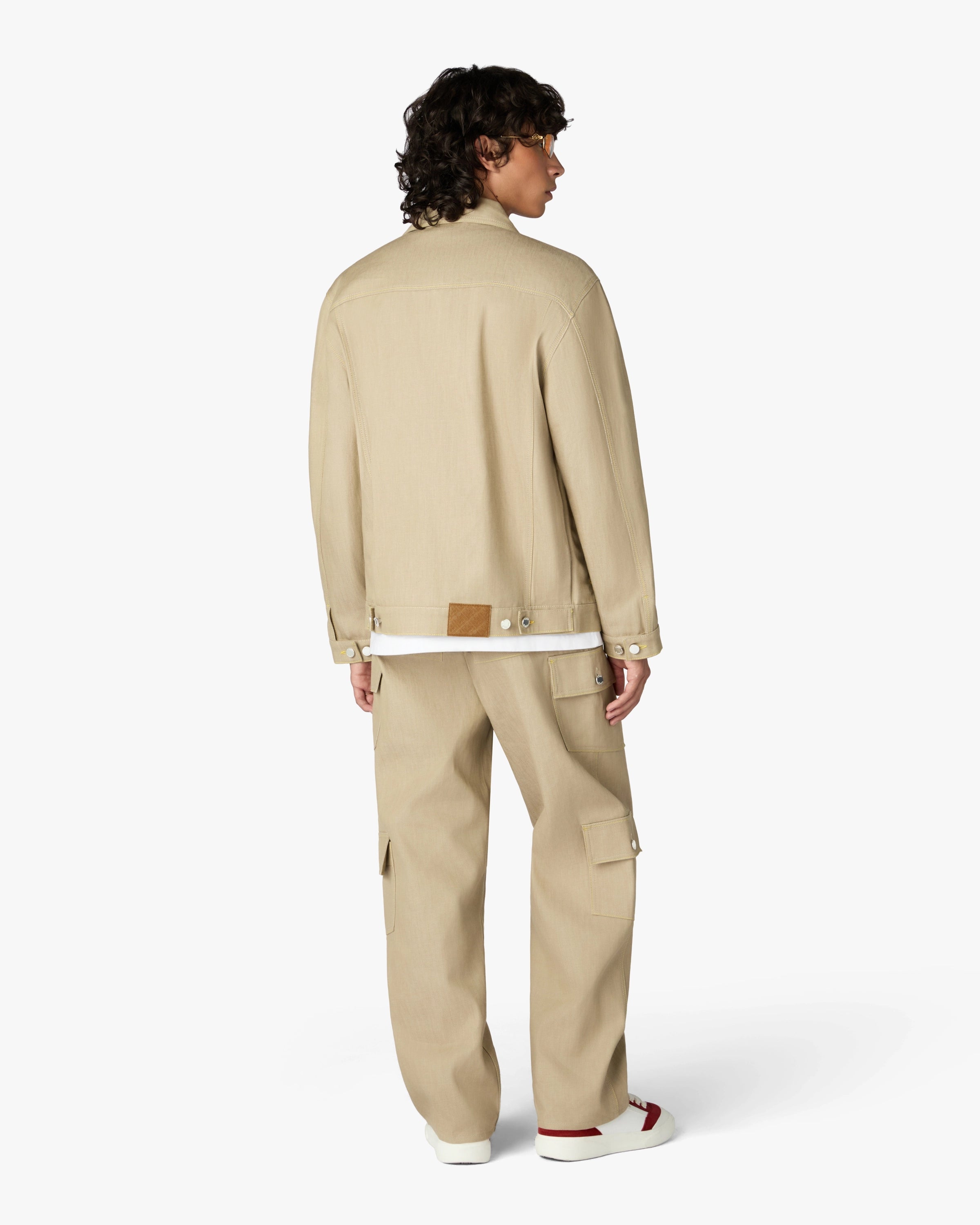 Casablanca Desert Canvas giacca denim beige cotone
